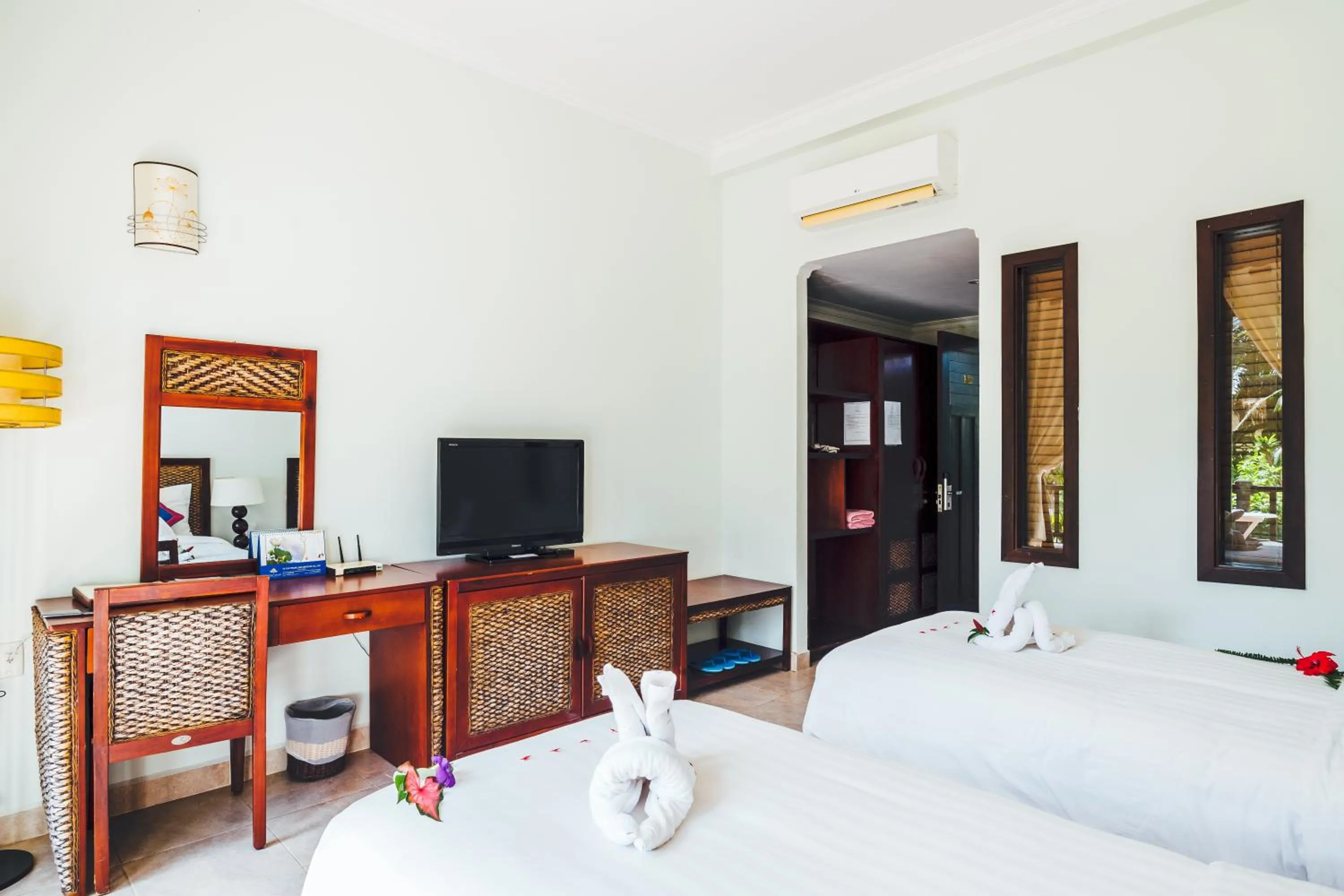 View (from property/room), Bed in Lotus Muine Resort & Spa