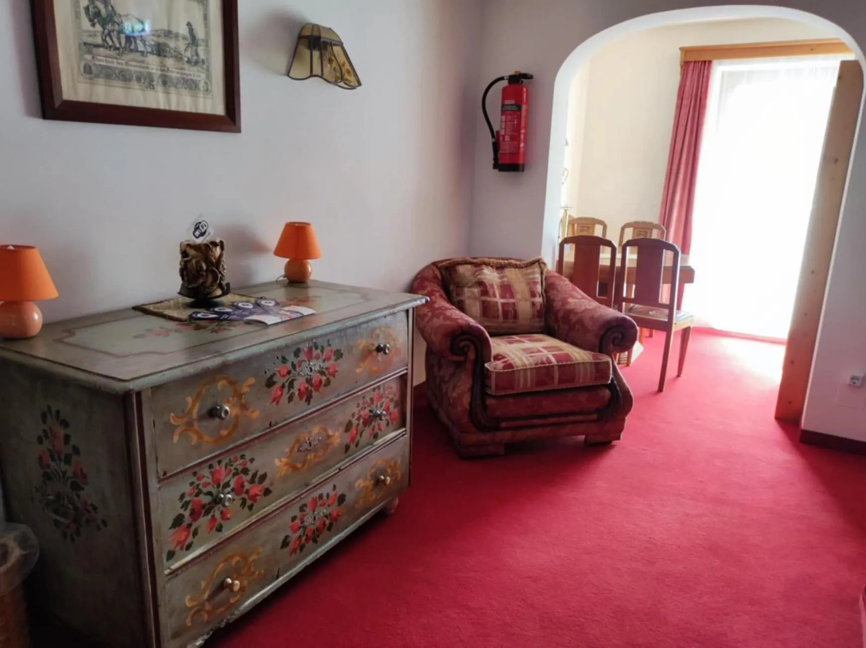 Seating area in Hotel Aquamarin