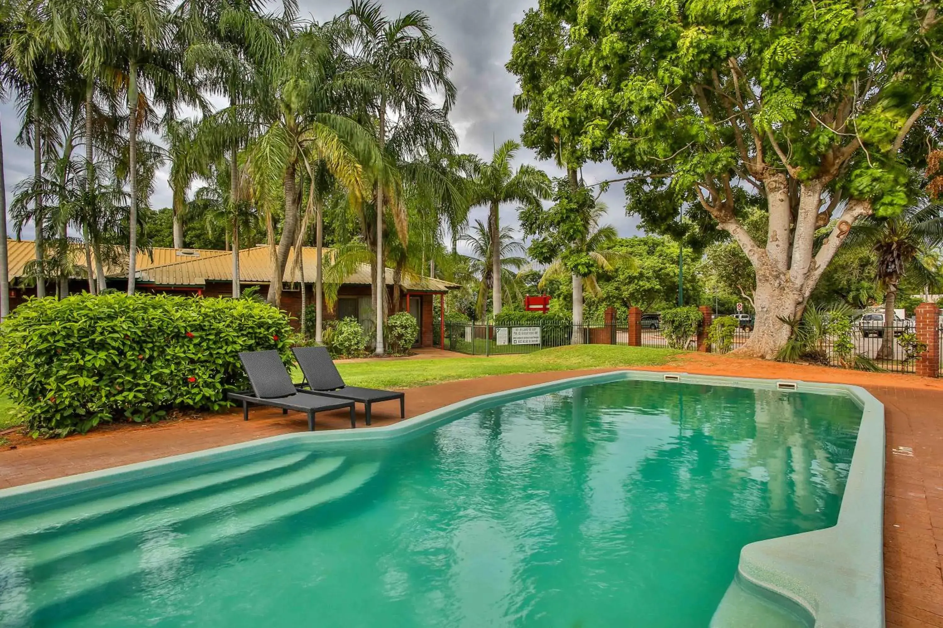 Pool view in Bayside Holiday Apartments Pool view in Bayside Holiday Apartments
