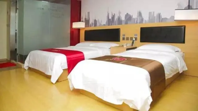 Bed in Thank Inn Chain Hotel Guangdong Shanwei Haifeng County Erhuan Dongnanqiao
