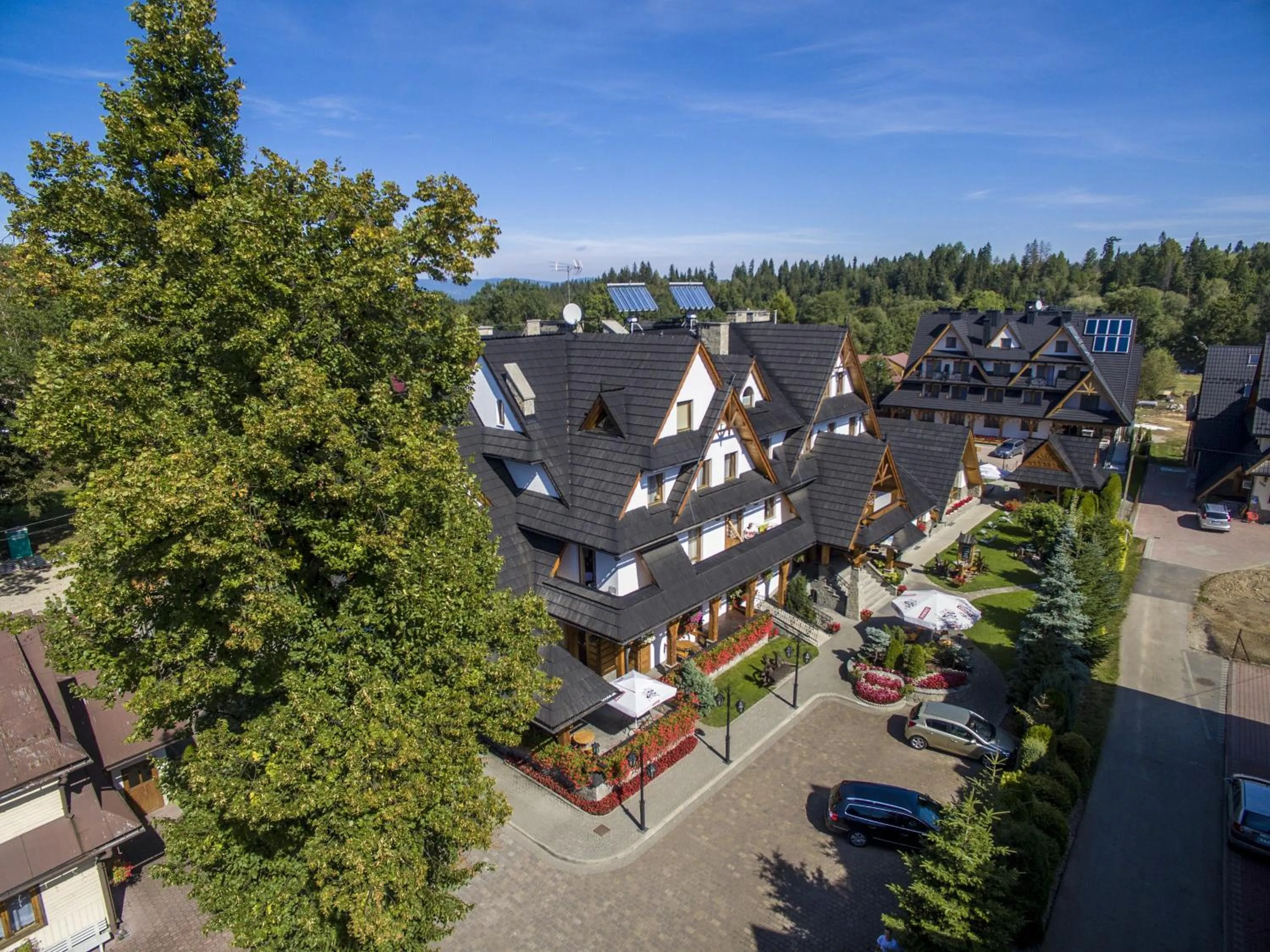 Garden view in Hotel Toporów
