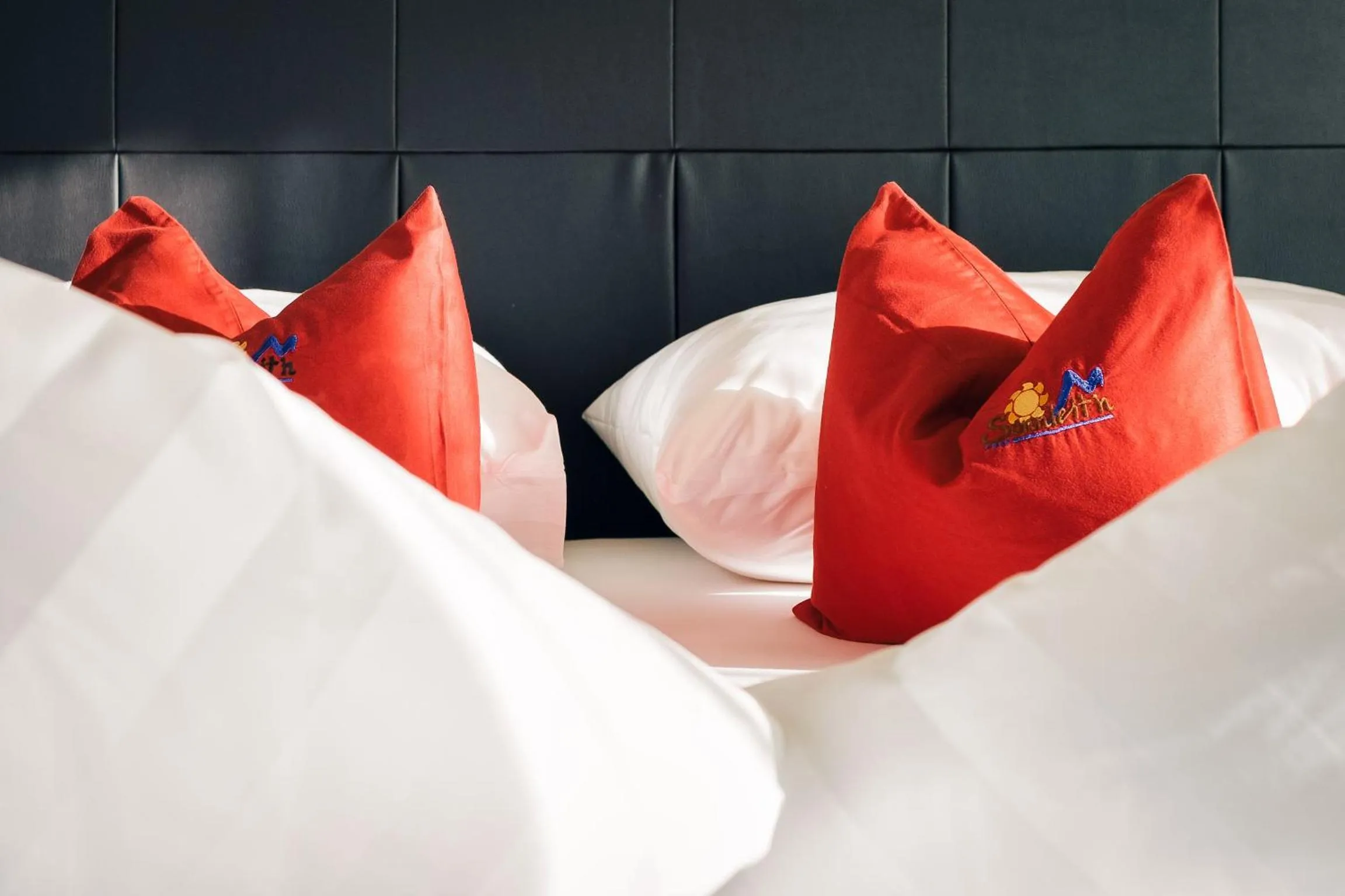 Decorative detail, Bed in Hotel Sonnleiten