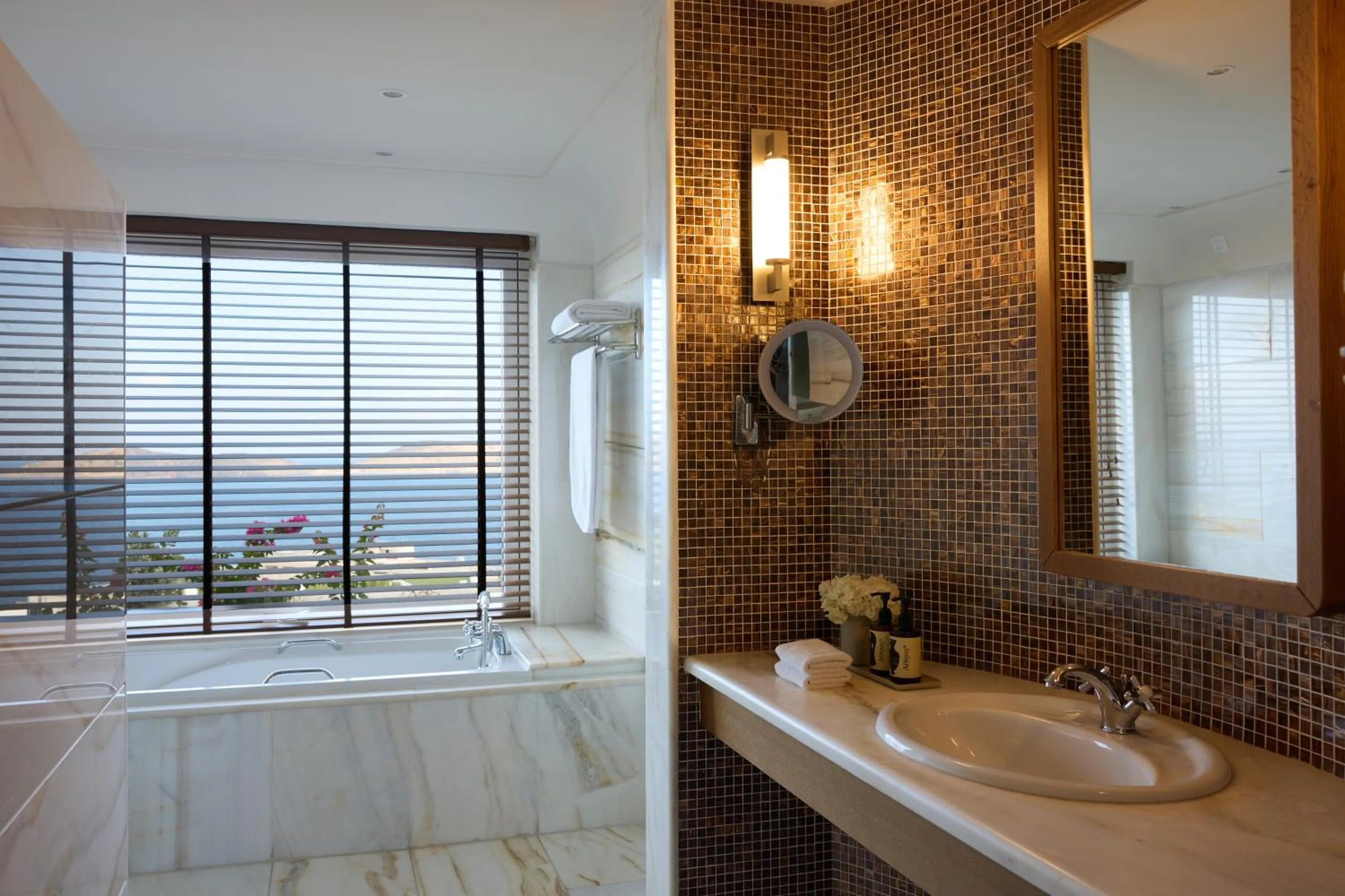 Bathroom in Elounda Gulf Villas by Sandglass