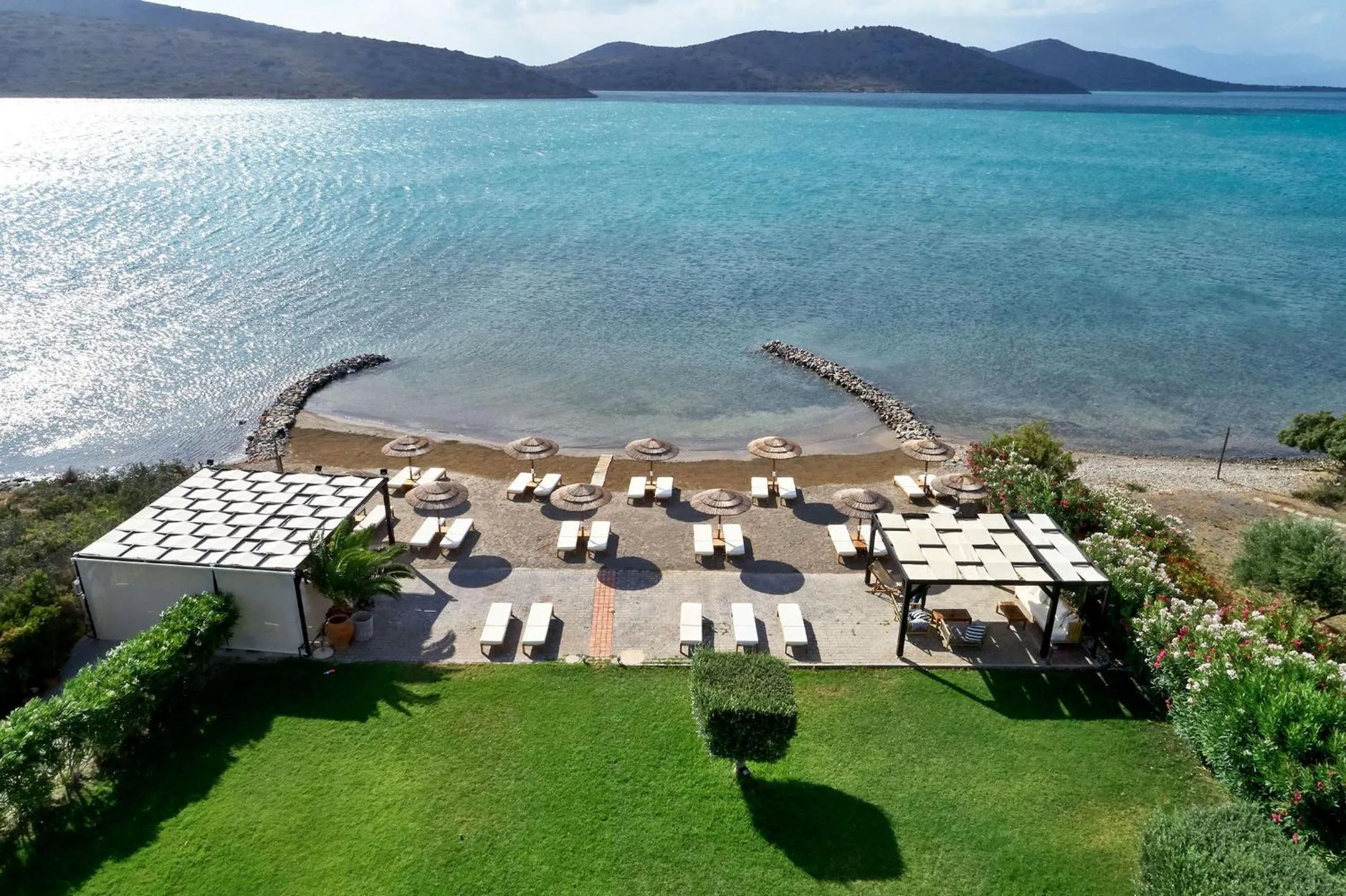 Bird's eye view in Elounda Gulf Villas by Sandglass