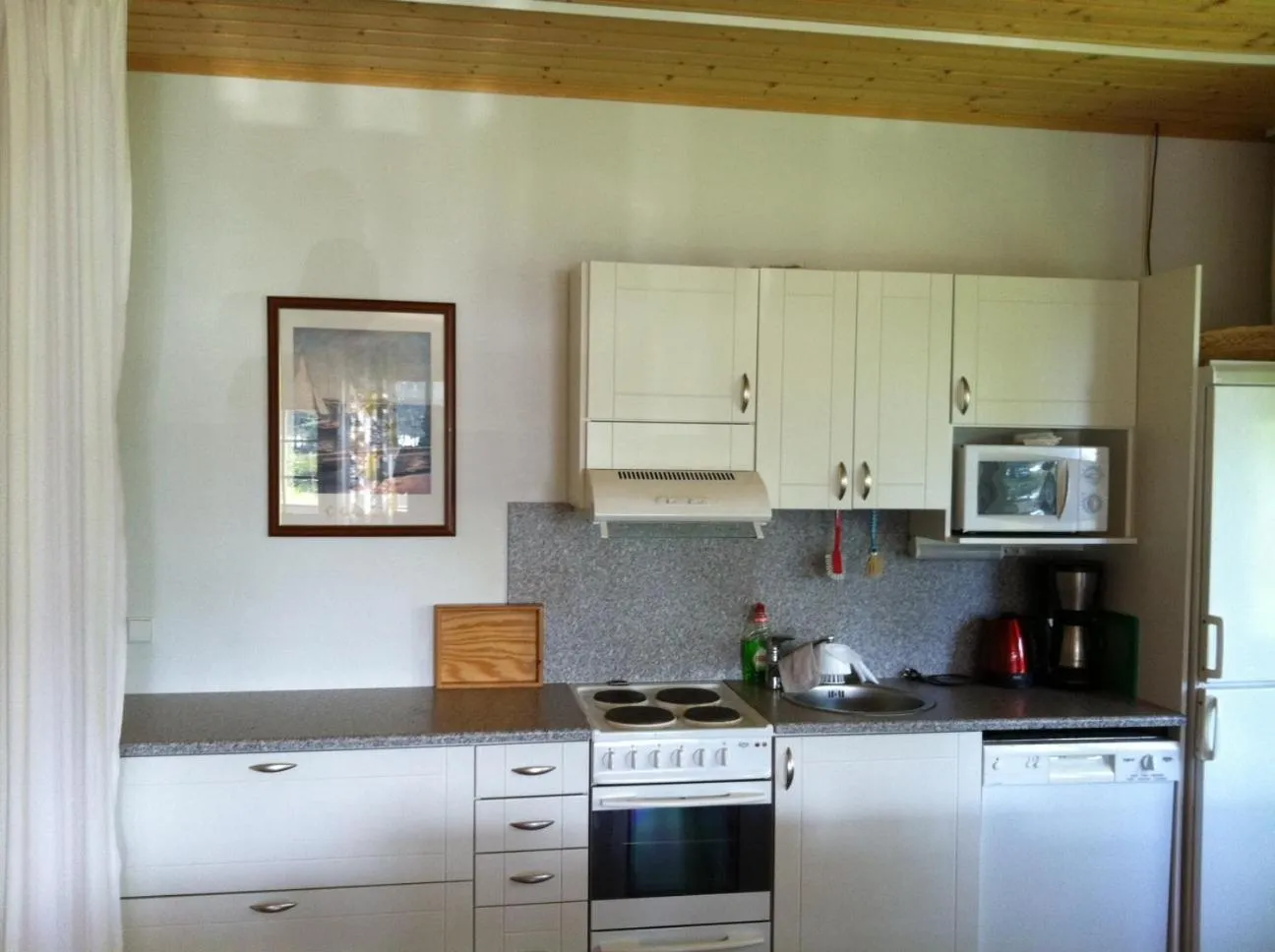 Kitchen or kitchenette in Hotel Rantakatti