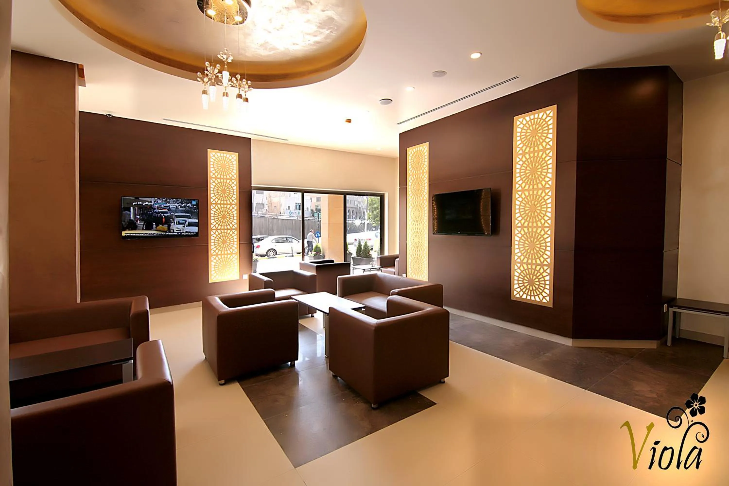 Seating area in Viola Hotel Suites
