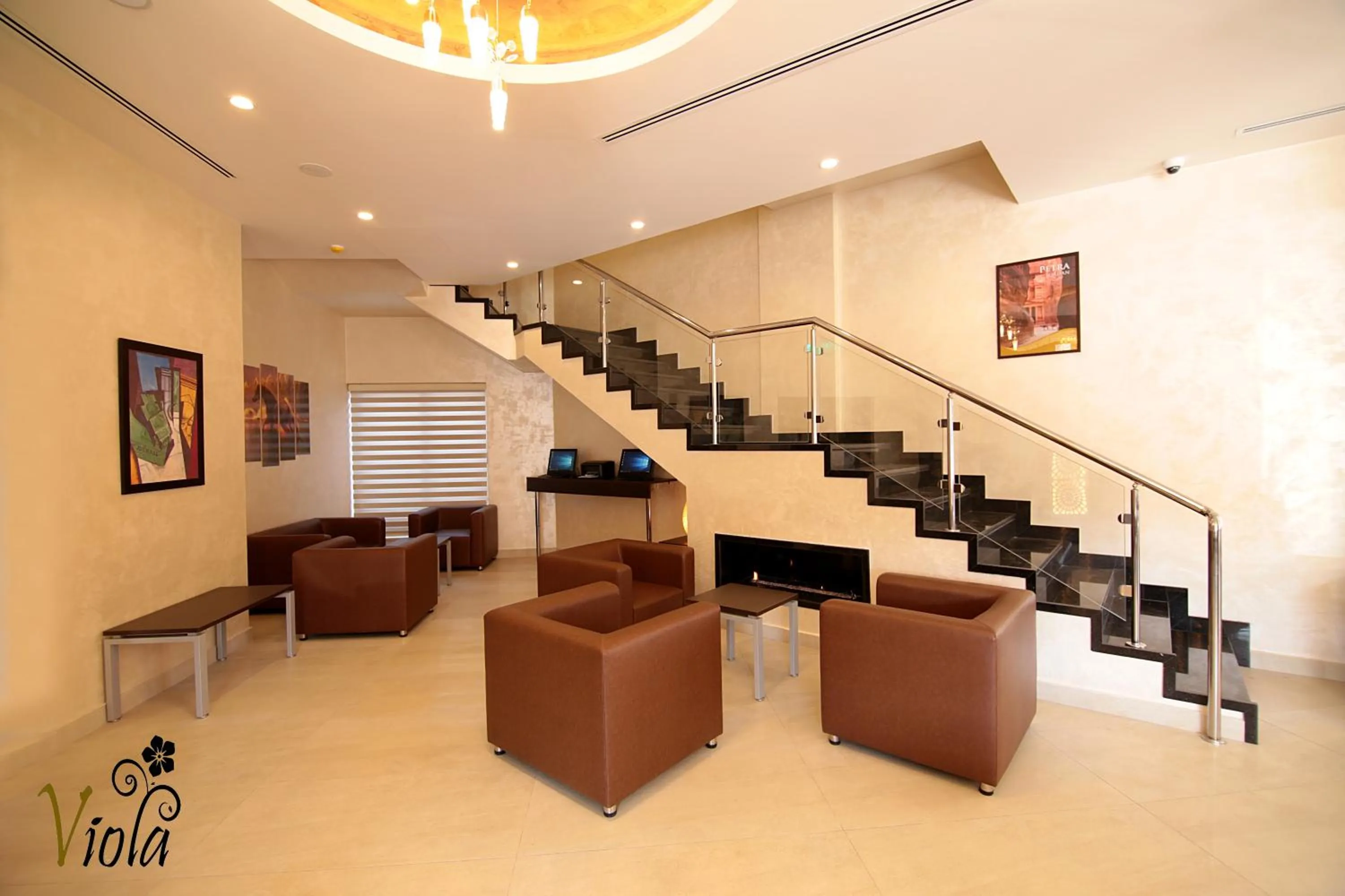 Seating area in Viola Hotel Suites