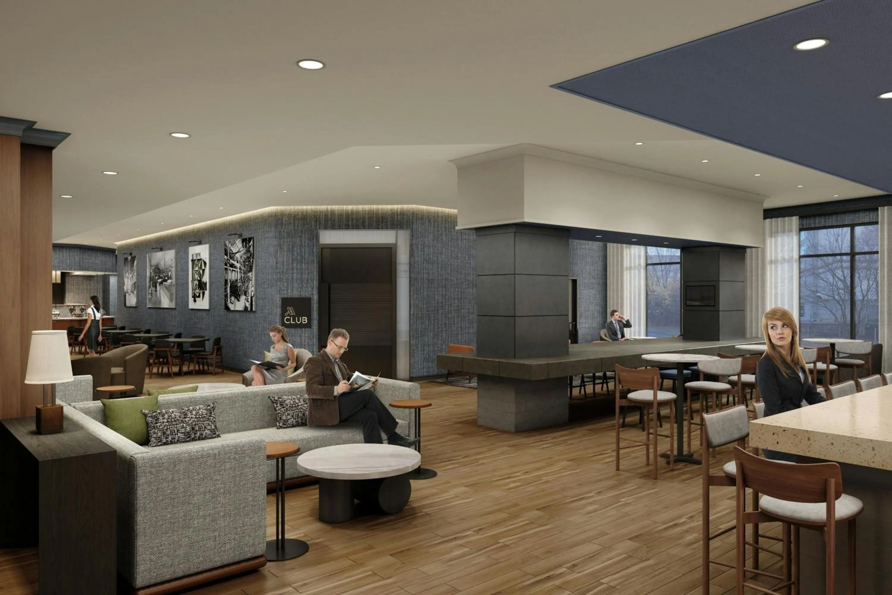 Lounge or bar in Bridgewater Marriott