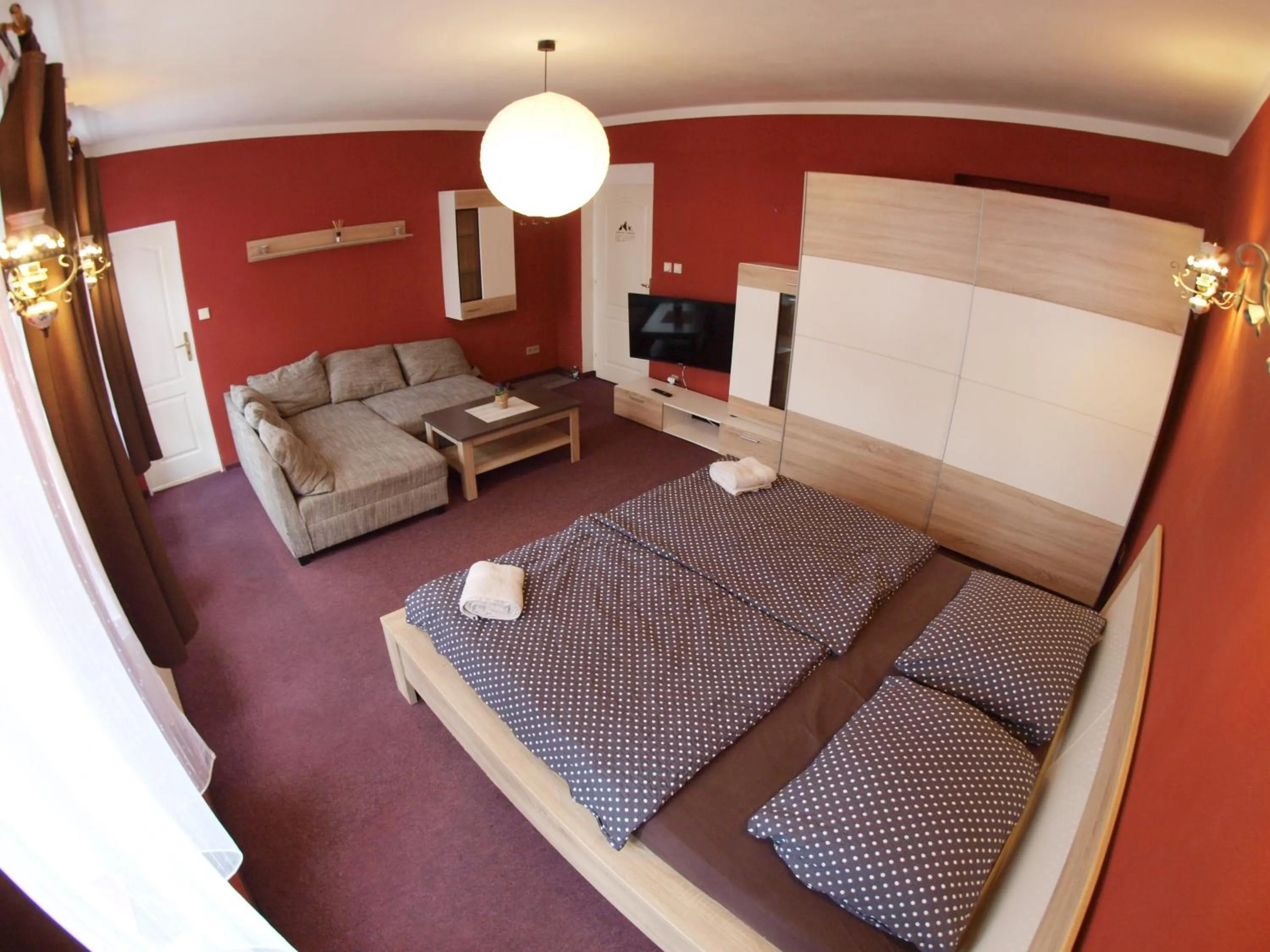 Seating area, Bed in Penzion V Horách
