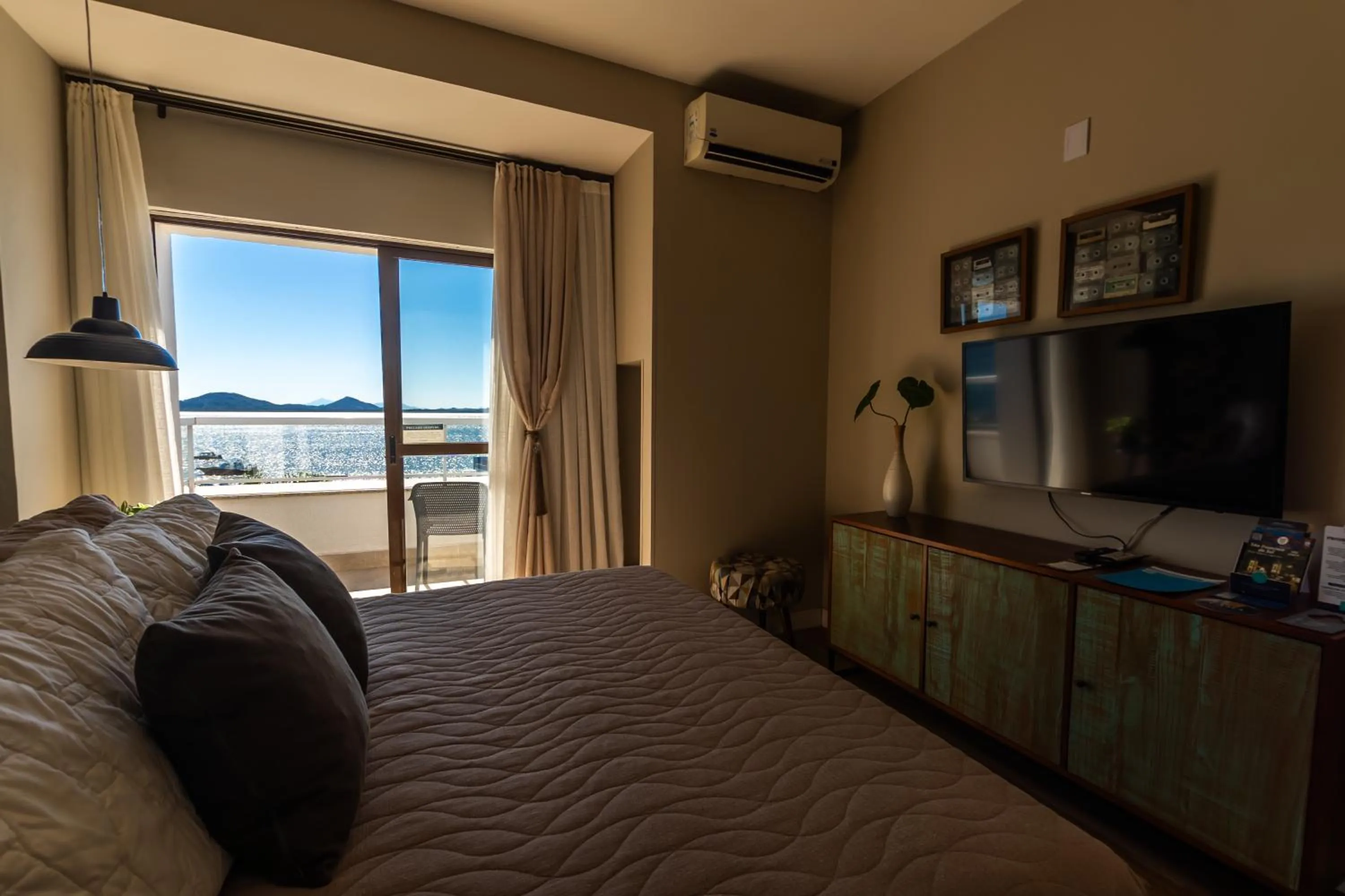 Bed in Hotel Villareal São Francisco do Sul