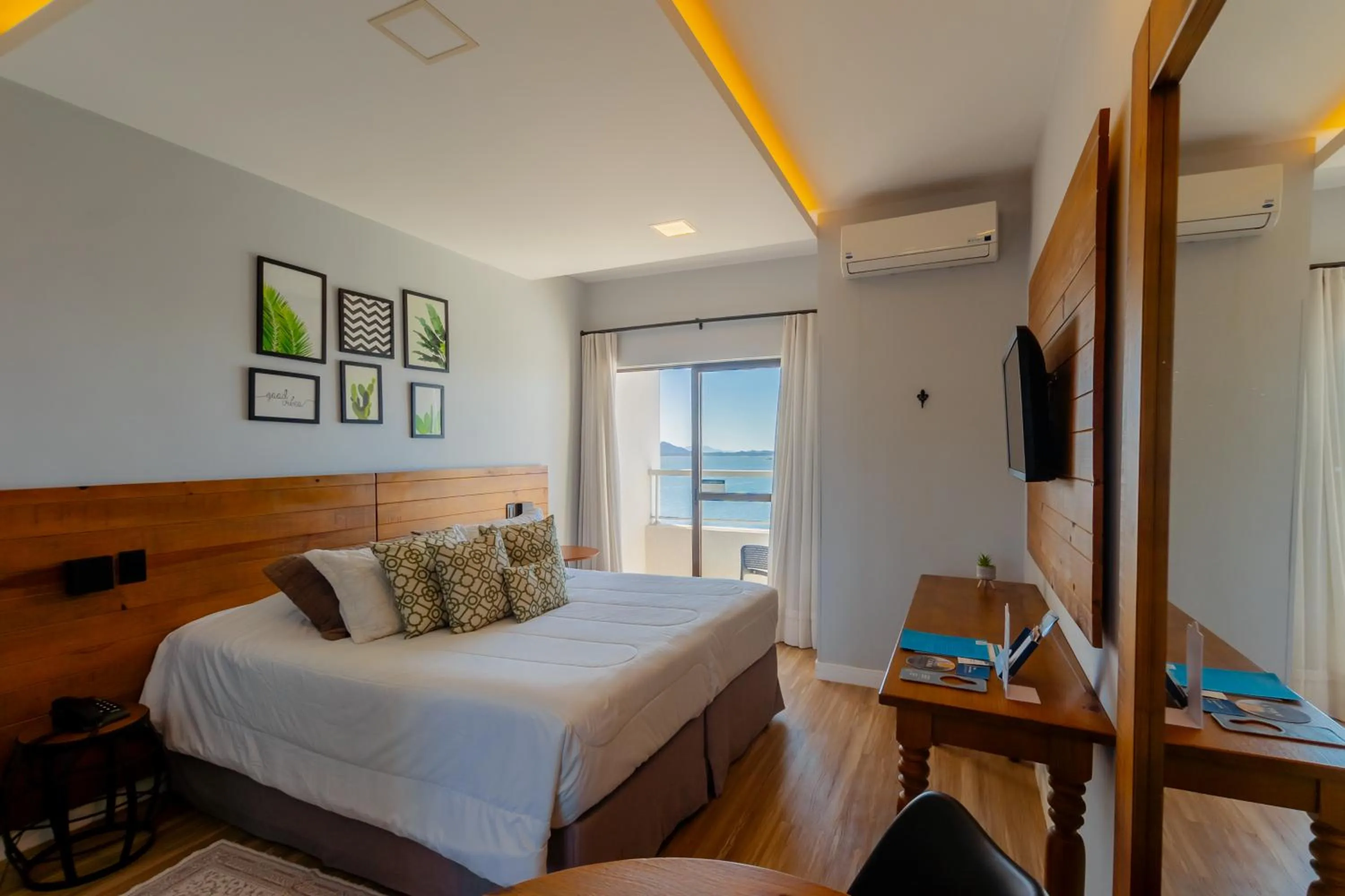 Bed in Hotel Villareal São Francisco do Sul