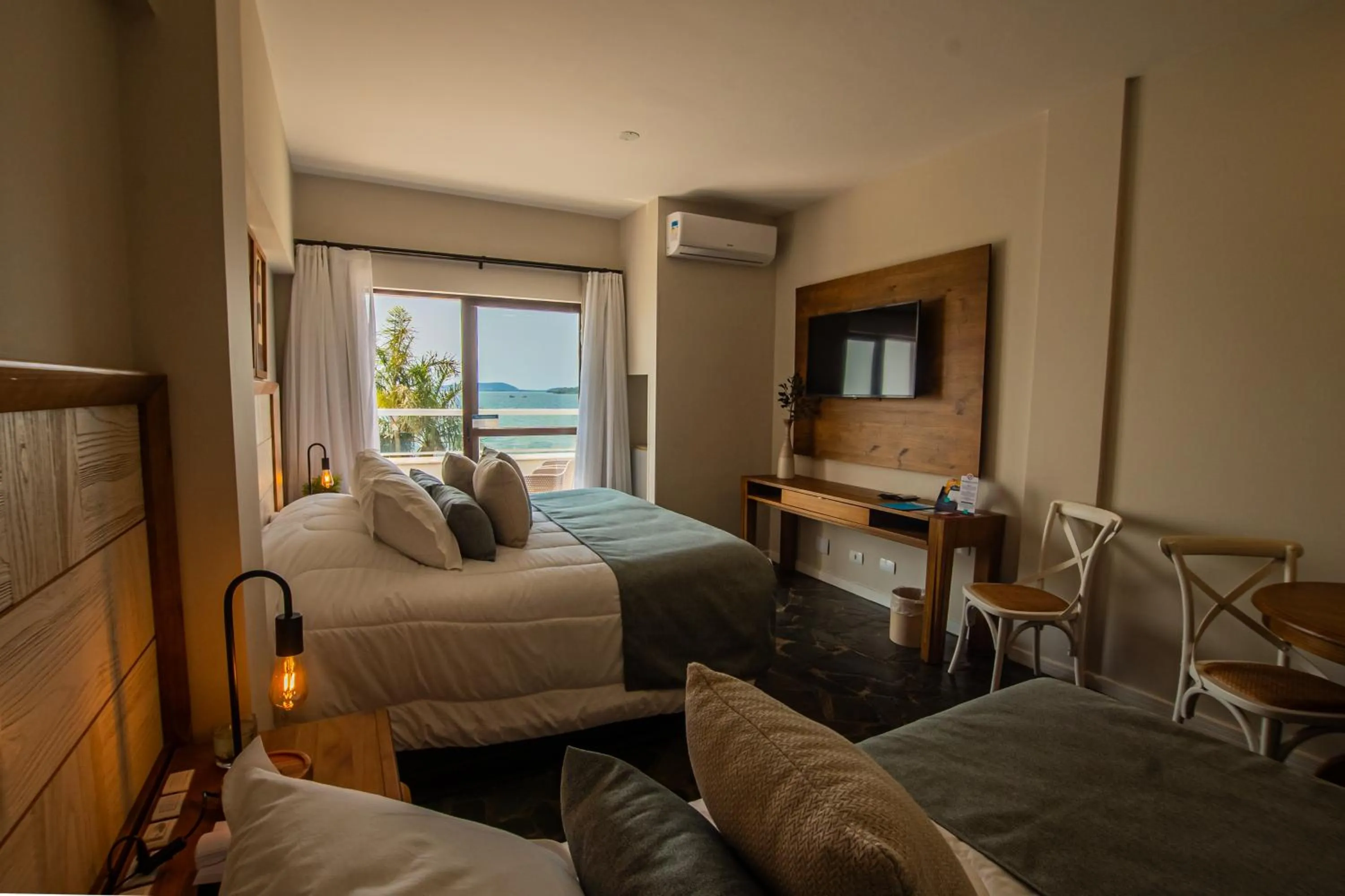 Bed in Hotel Villareal São Francisco do Sul