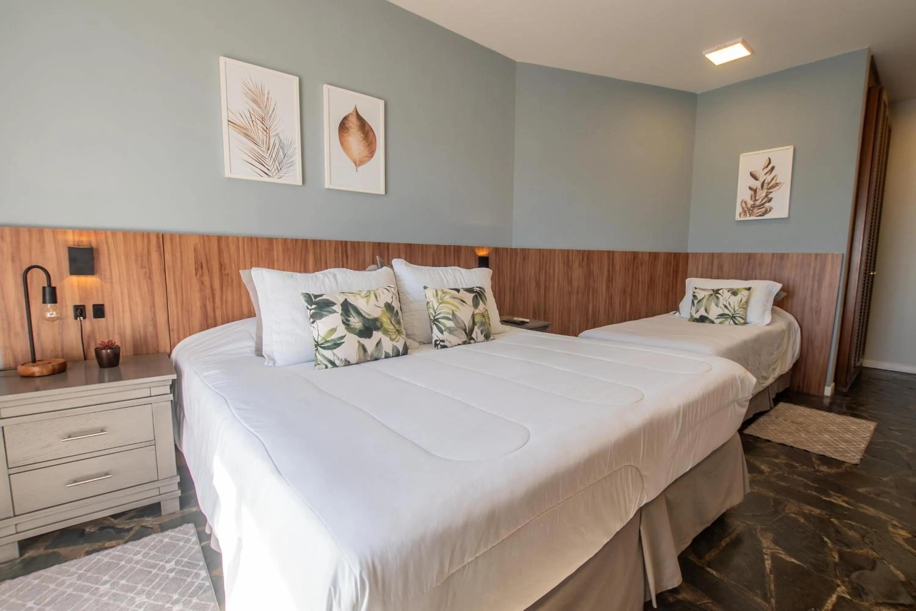 Bed in Hotel Villareal São Francisco do Sul