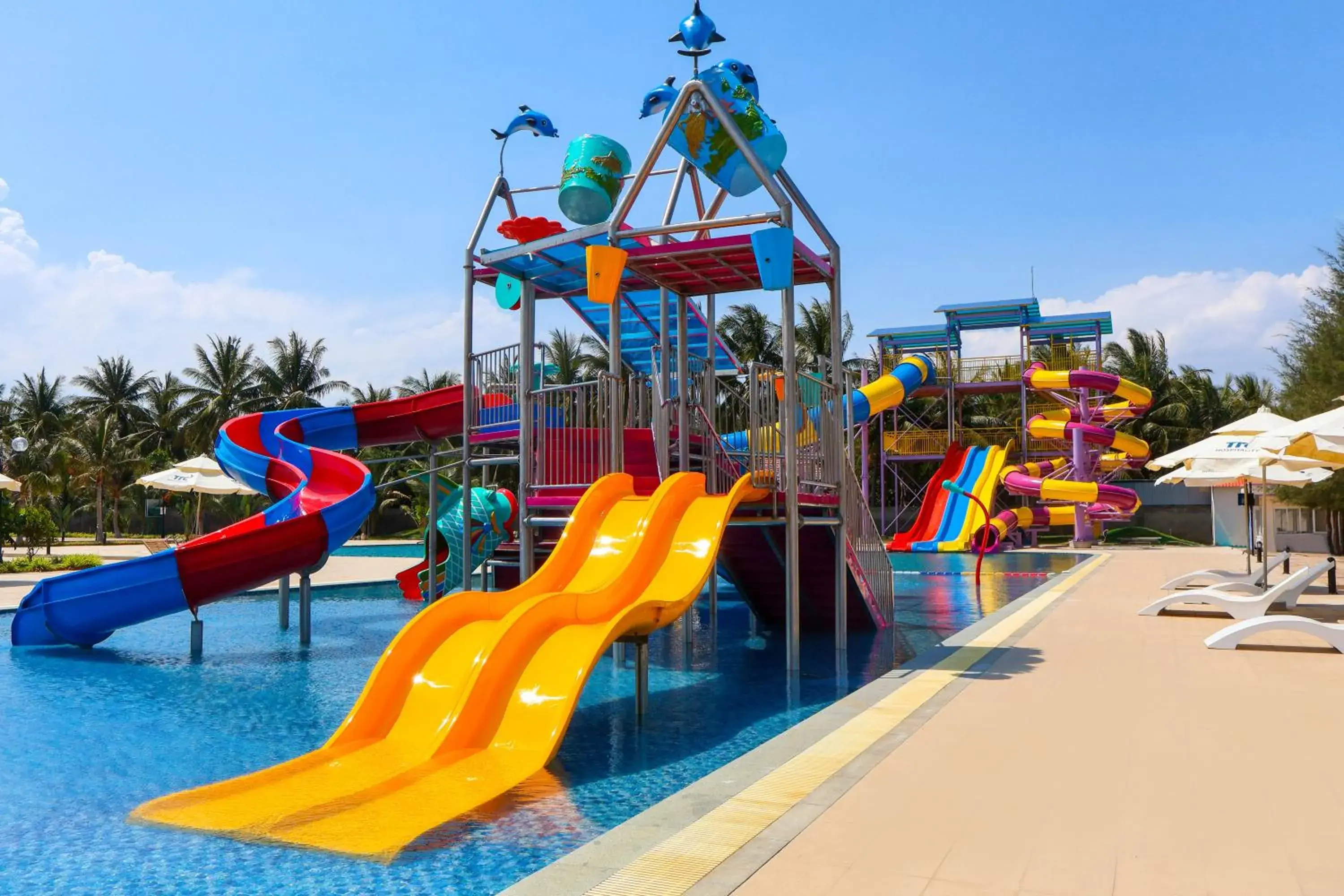 Swimming pool in TTC Resort Ninh Thuan - Unlimited Access to Water Park Swimming pool in TTC Resort Ninh Thuan - Unlimited Access to Water Park