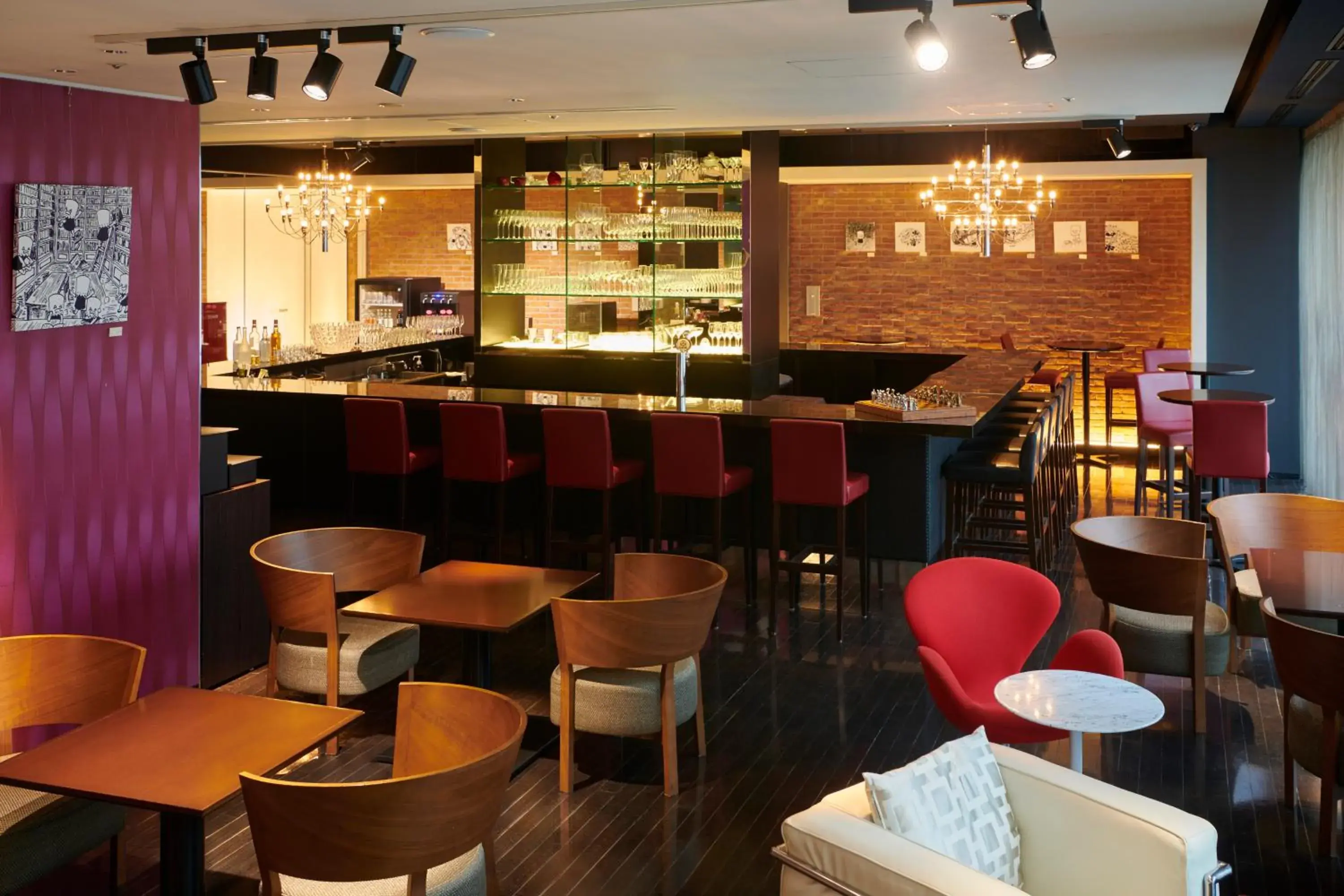 Lounge or bar in Cross Hotel Sapporo Lounge or bar in Cross Hotel Sapporo