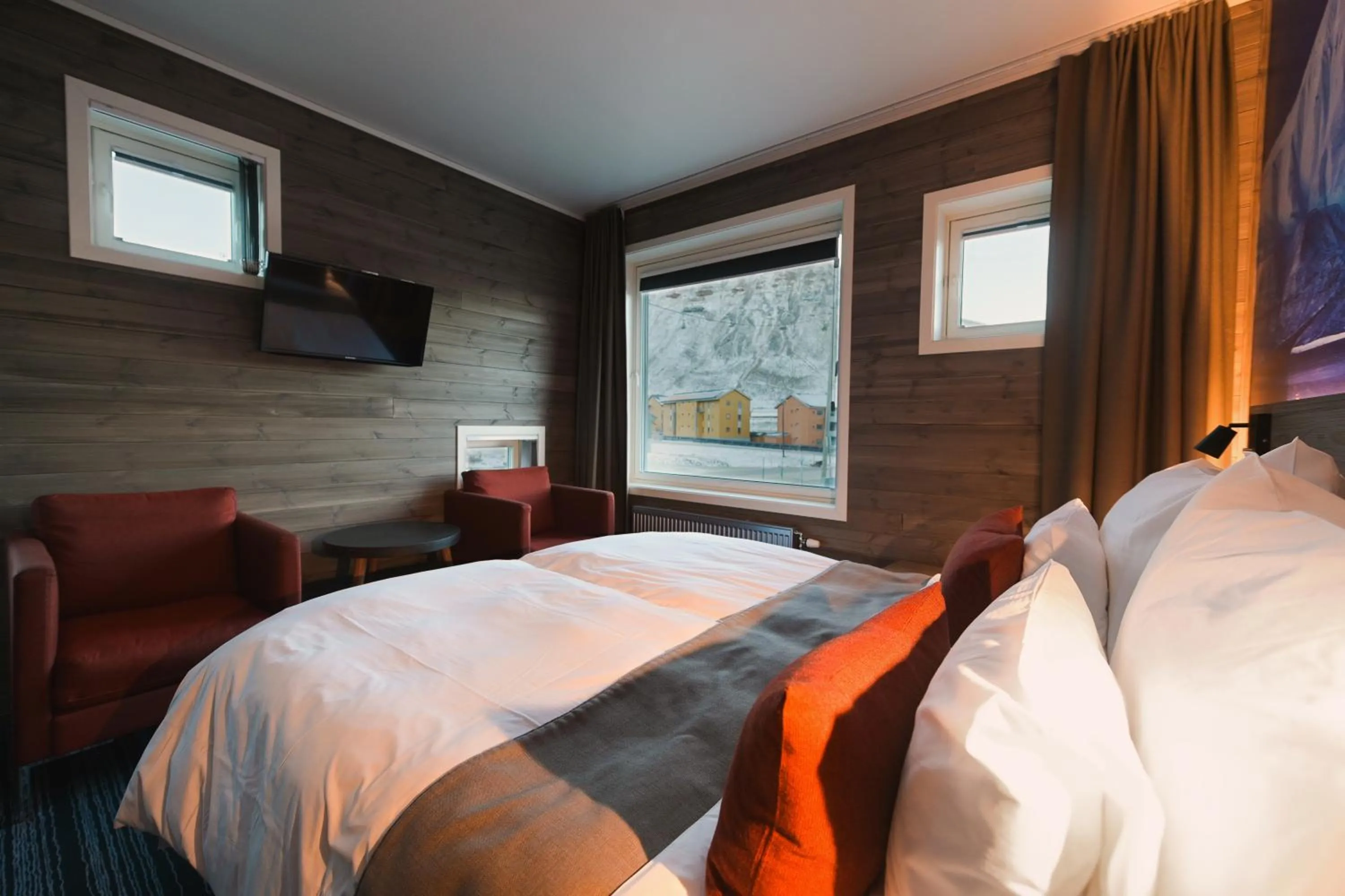 Bed in Svalbard Hotell | Polfareren