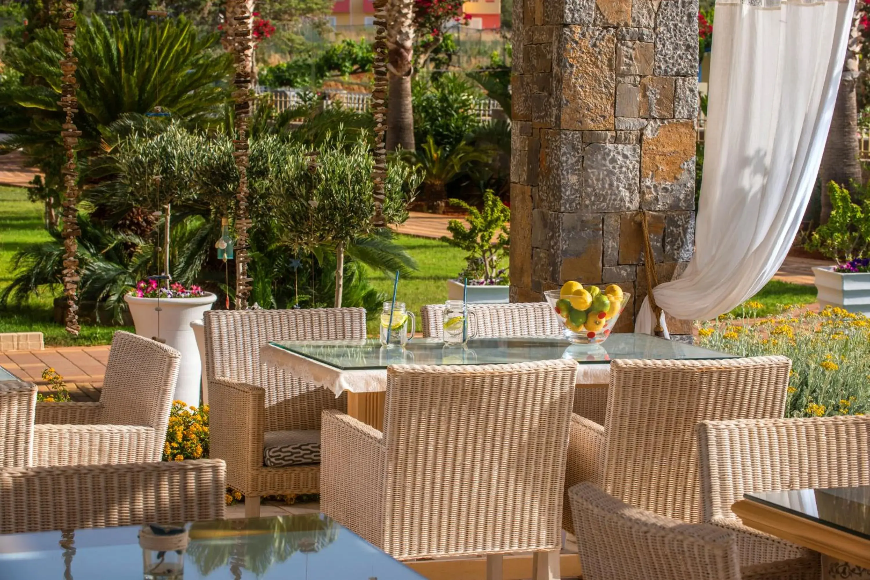 Garden view in Socrates Hotel Malia Beach Garden view in Socrates Hotel Malia Beach