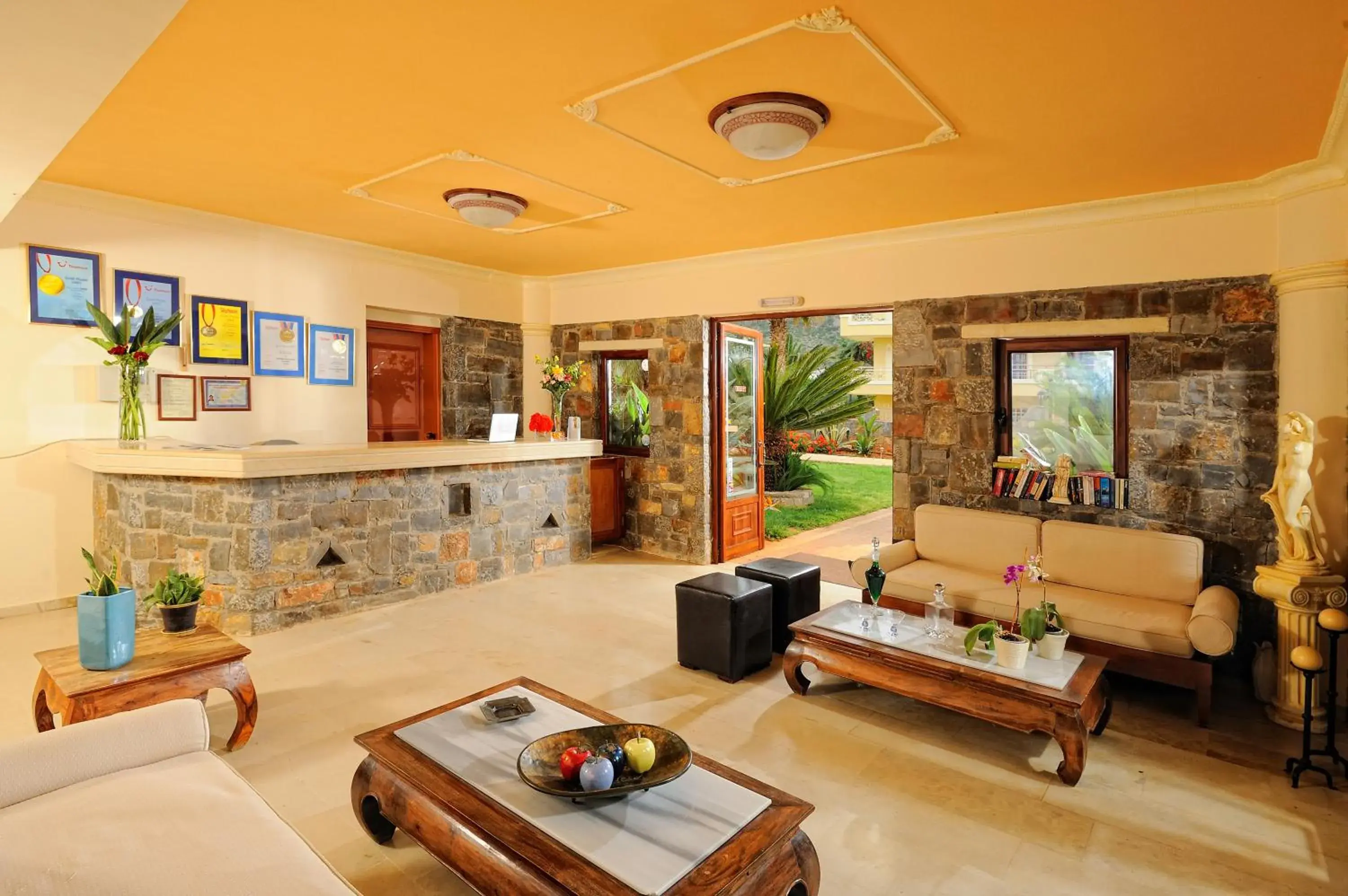 Lobby or reception in Socrates Hotel Malia Beach Lobby or reception in Socrates Hotel Malia Beach