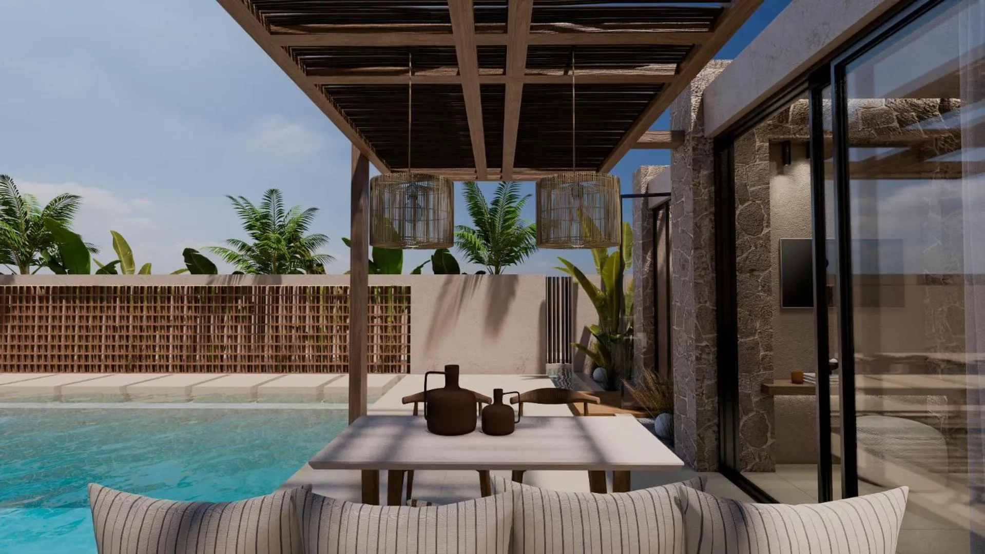 Patio in Socrates Hotel Malia Beach