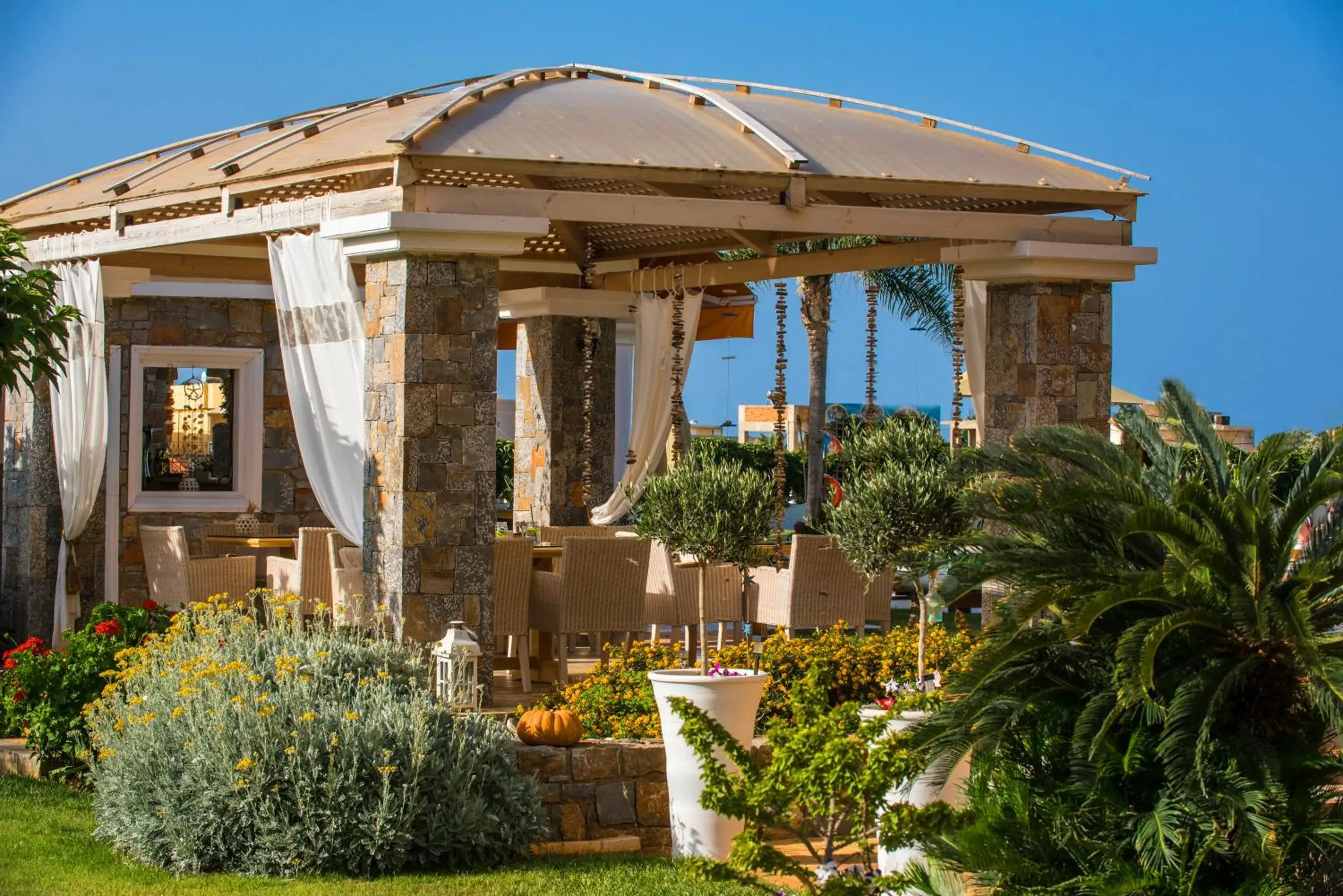 Garden view in Socrates Hotel Malia Beach Garden view in Socrates Hotel Malia Beach