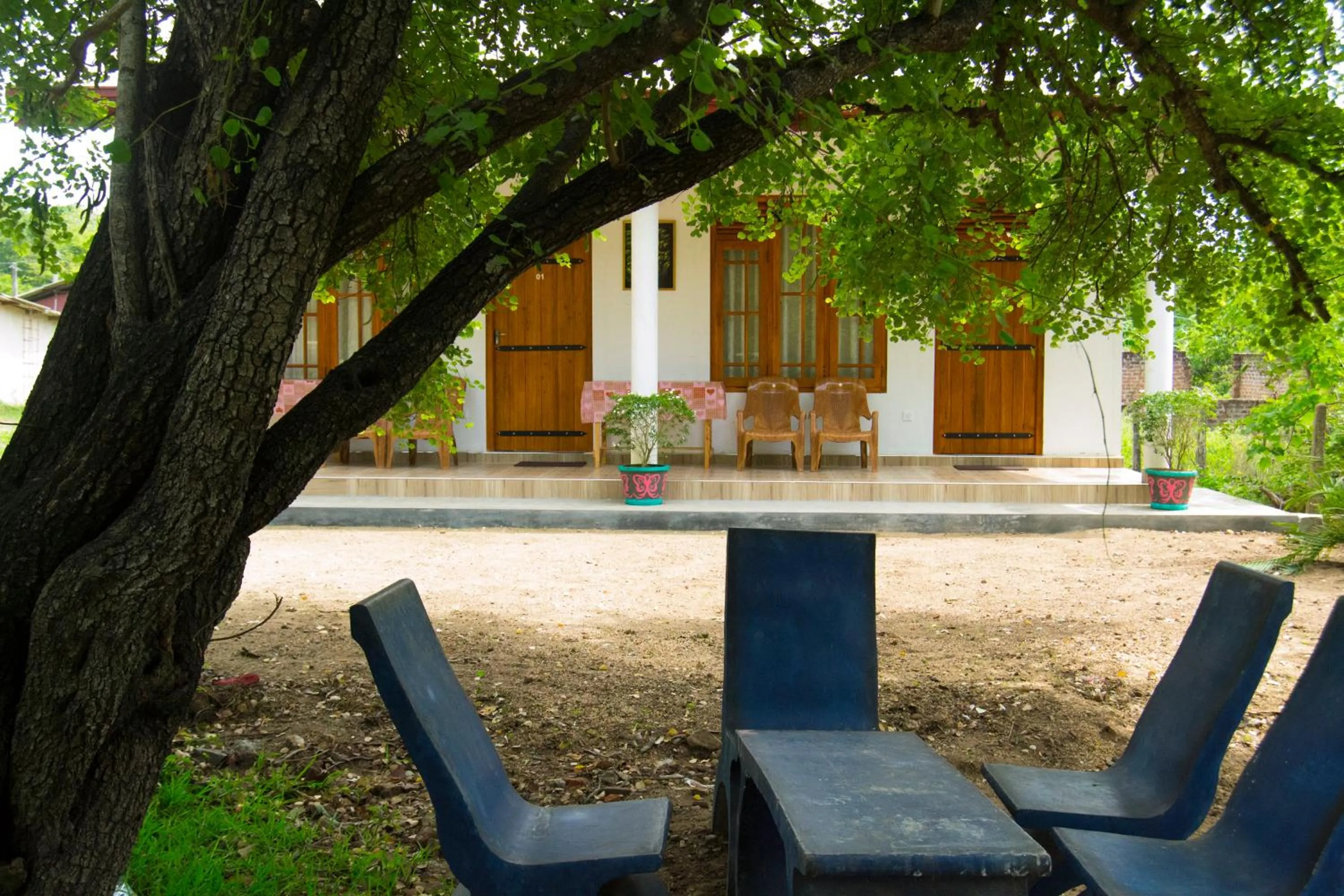 Seating area in River Nature Park