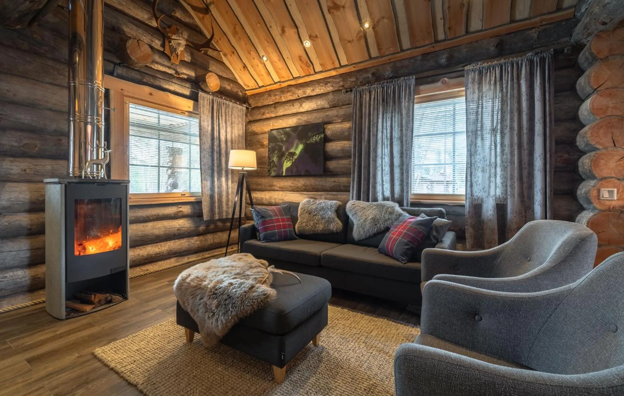 Living room in Wilderness Hotel Nellim & Igloos