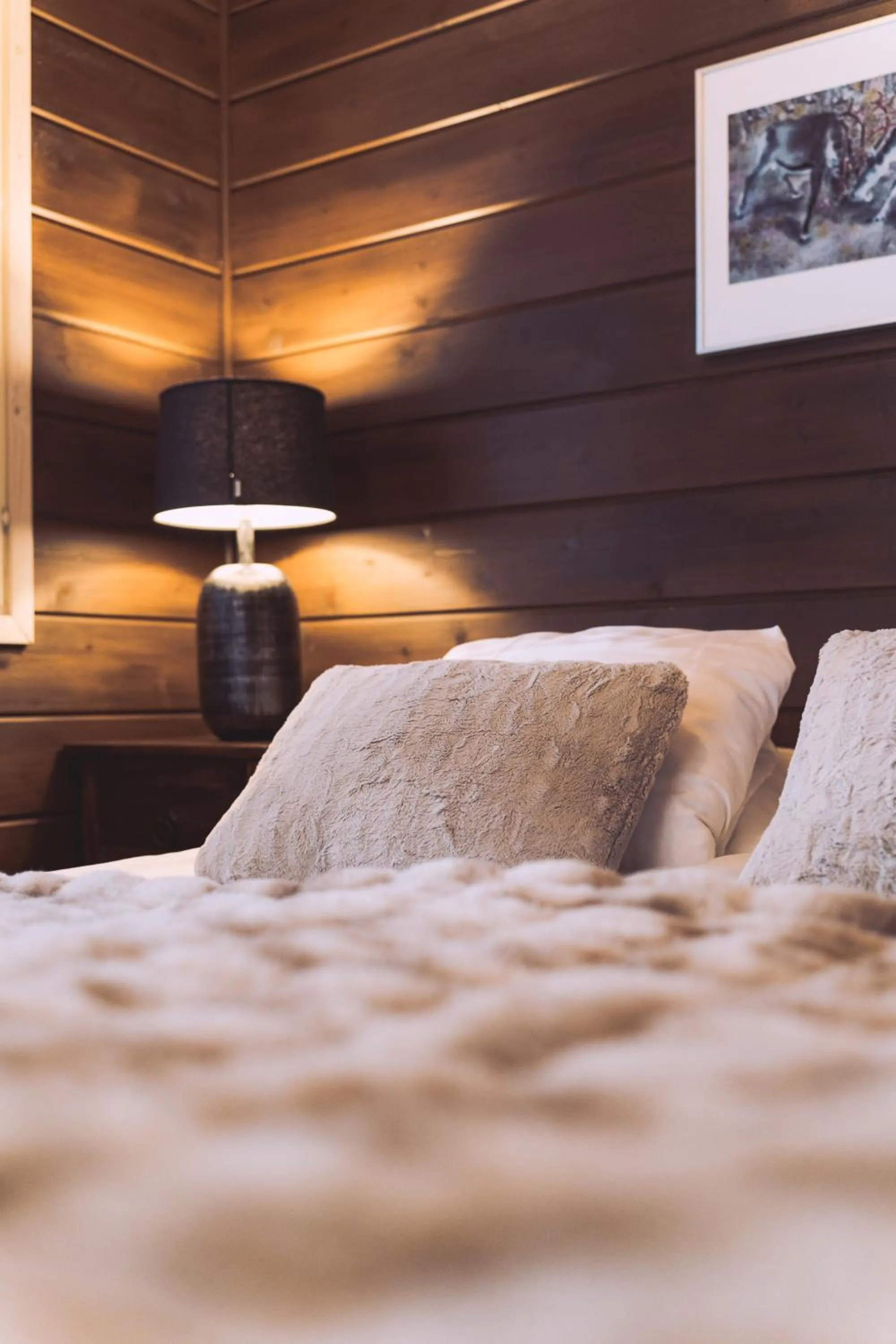 Decorative detail, Bed in Wilderness Hotel Nellim & Igloos