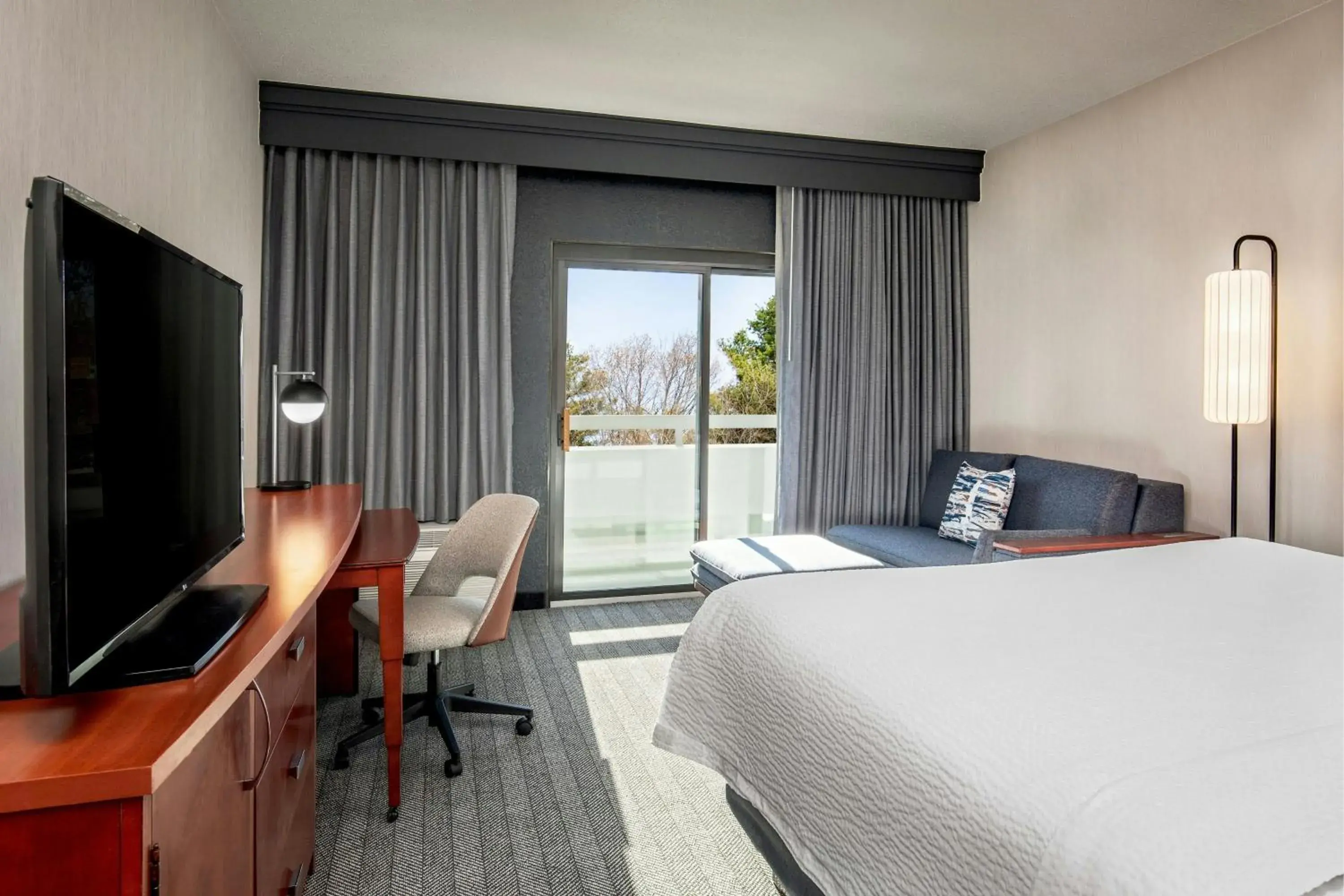 Guest King Room with Sofa Bed and Courtyard View in Courtyard by Marriott Boston Andover Guest King Room with Sofa Bed and Courtyard View in Courtyard by Marriott Boston Andover