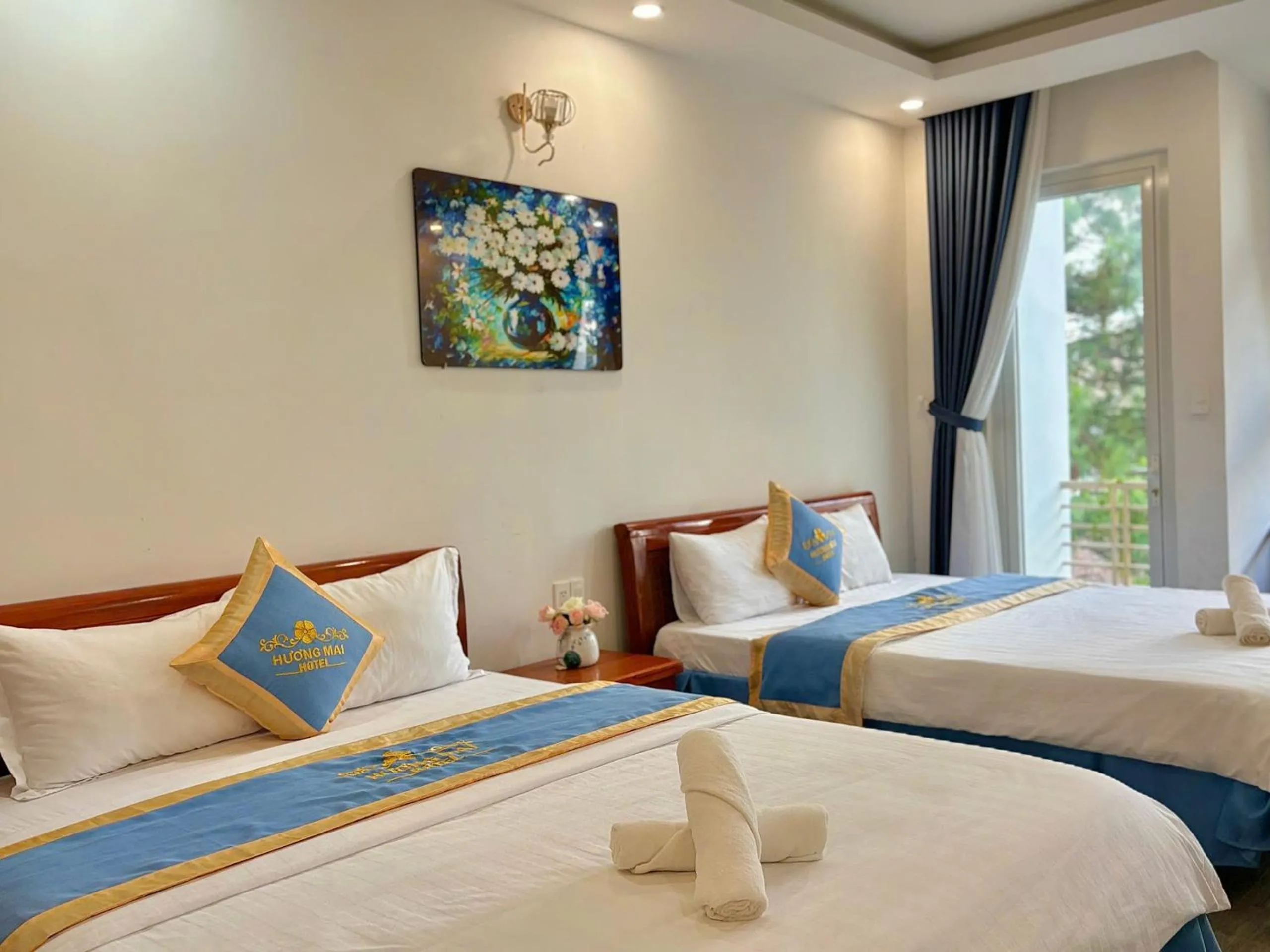 Bed in Huong Mai Hotel