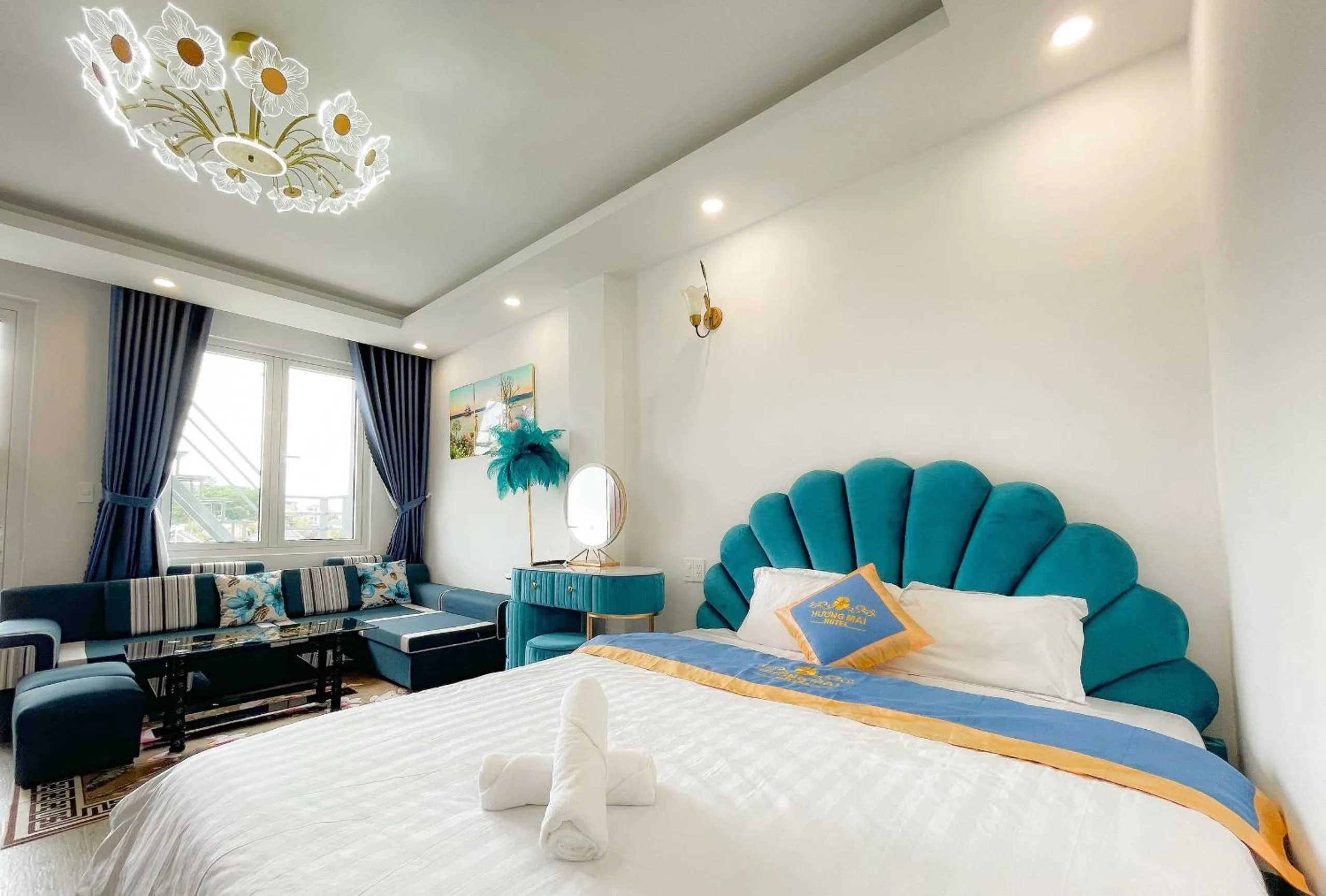 Bed in Huong Mai Hotel