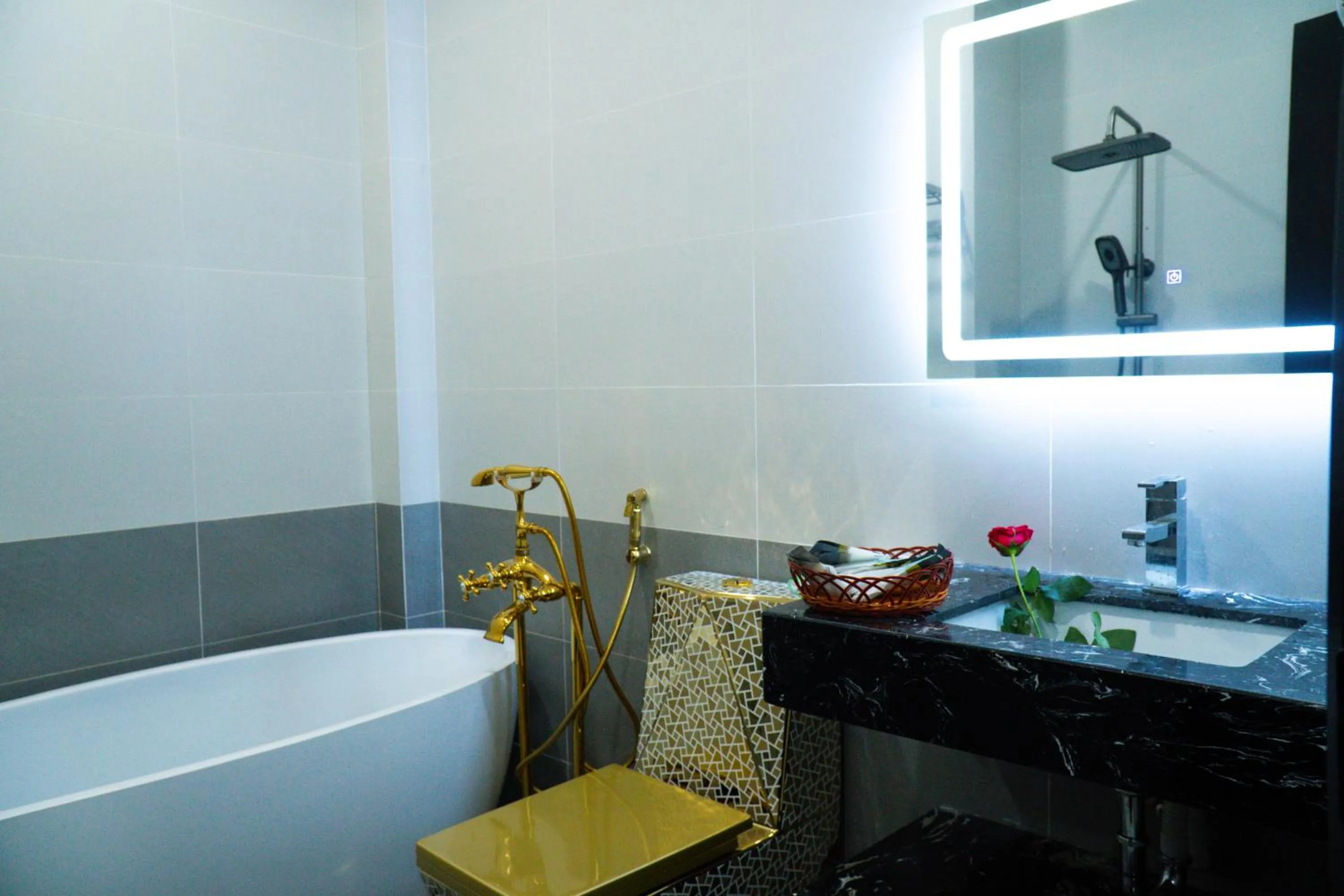 Bathroom in Huong Mai Hotel