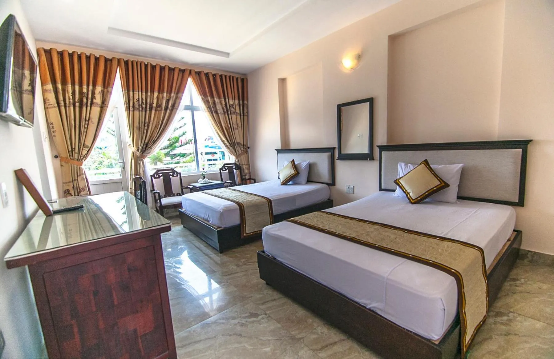 Bed in Song Huong Hue Hotel