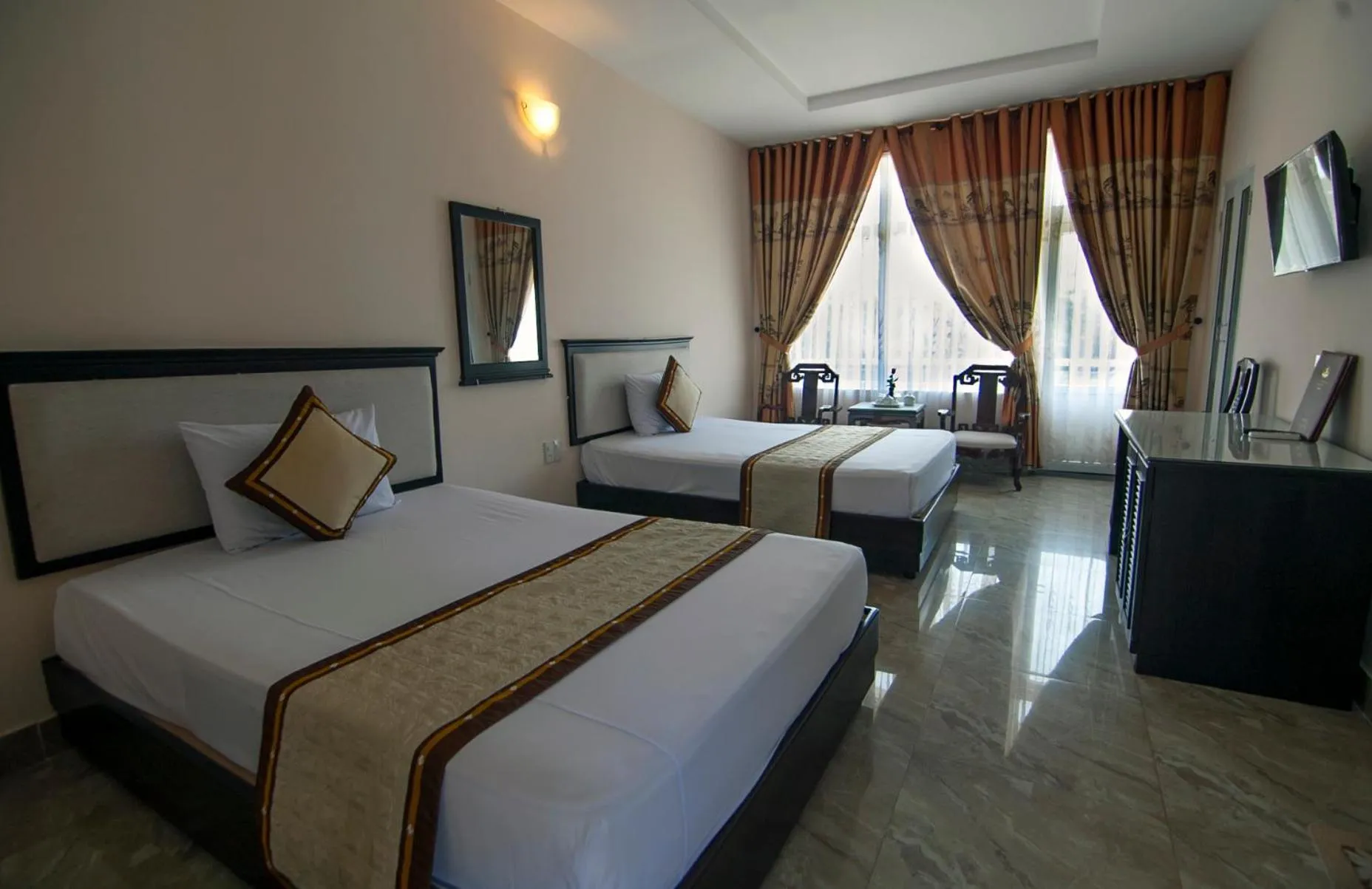 Bed in Song Huong Hue Hotel