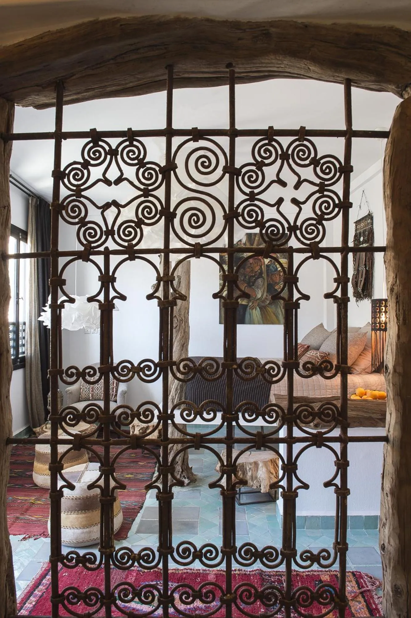 Decorative detail, Bed in Munga Guesthouse