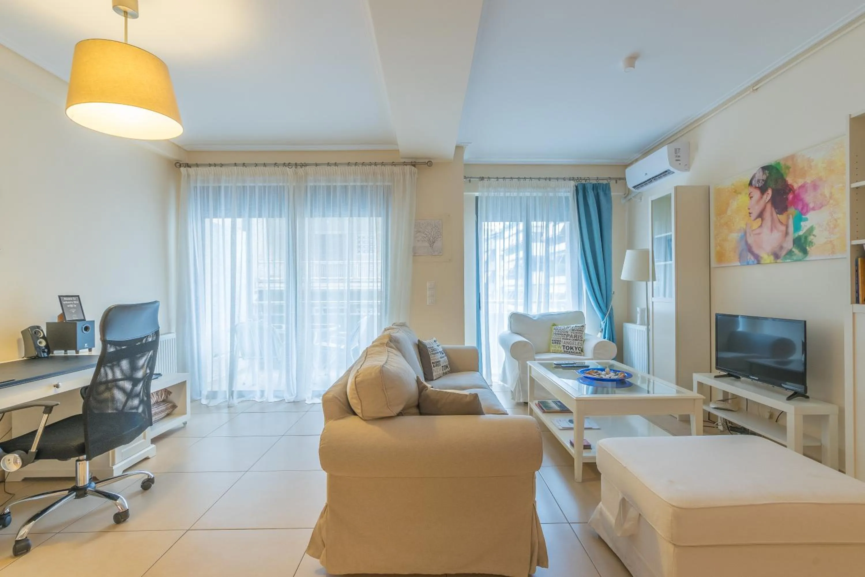 Day, Bed in Patissia Apartment