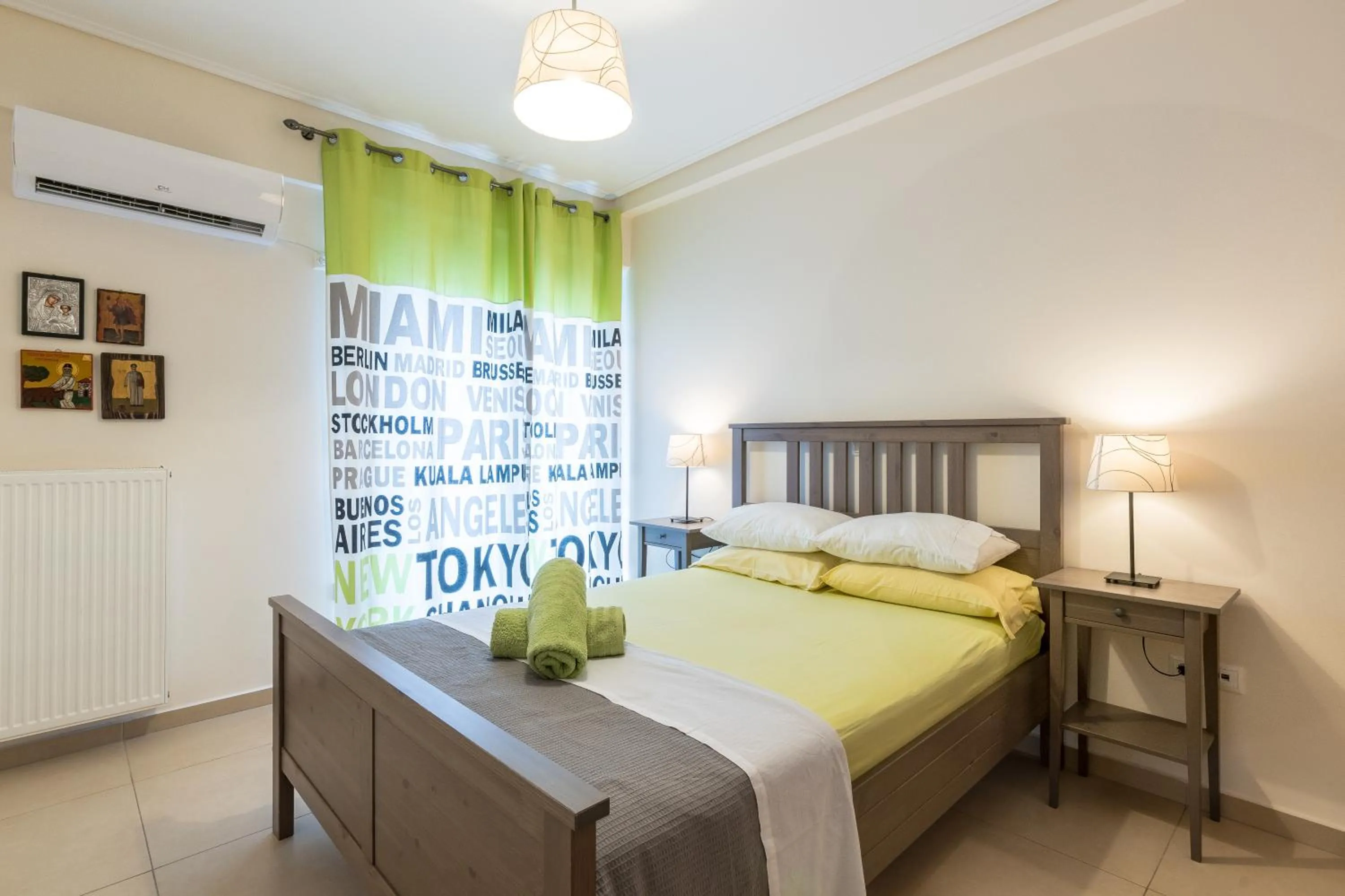 Bedroom, Bed in Patissia Apartment