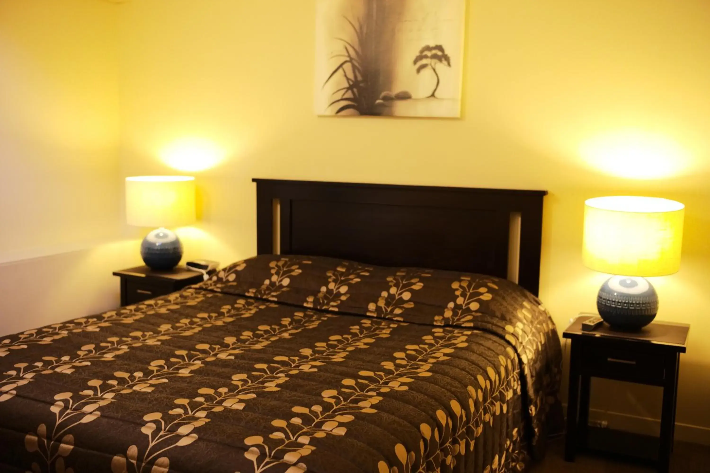 Bed in Kiwi Studios Motel Bed in Kiwi Studios Motel