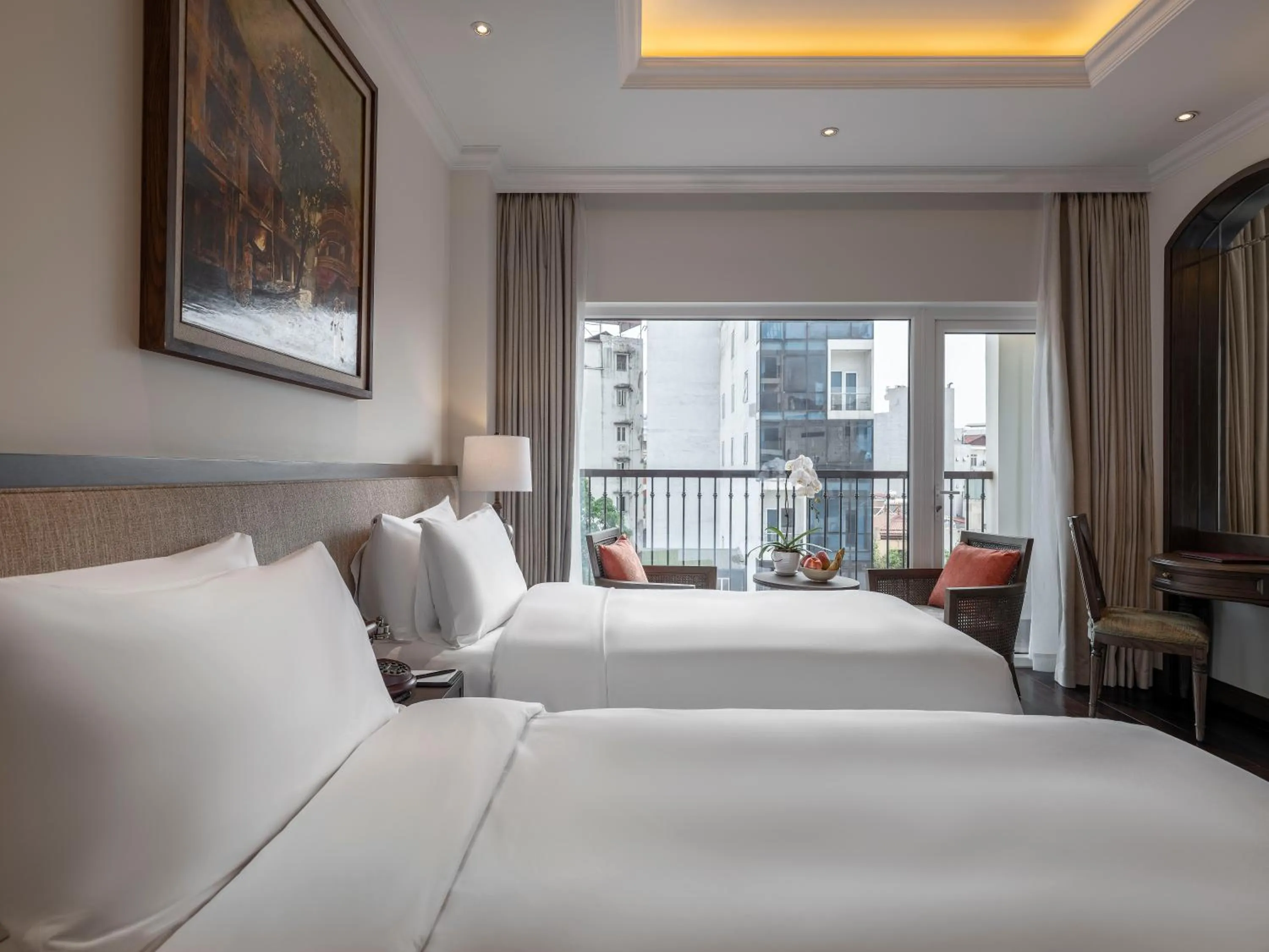 Bed in De Syloia Hotel