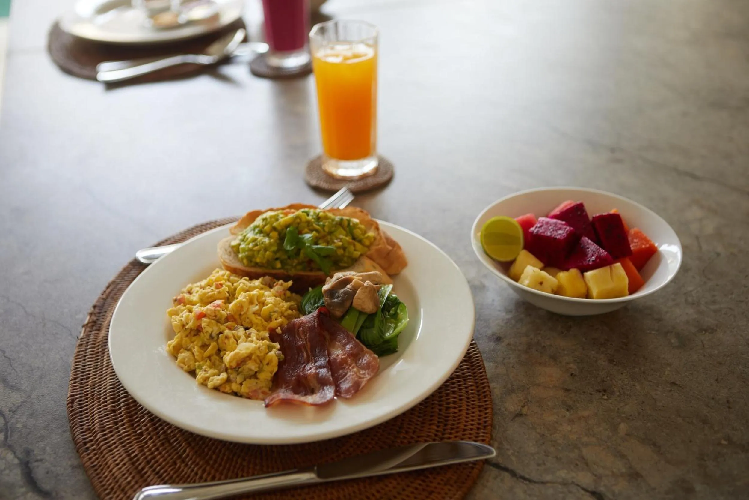 Breakfast in Ahimsa Beach