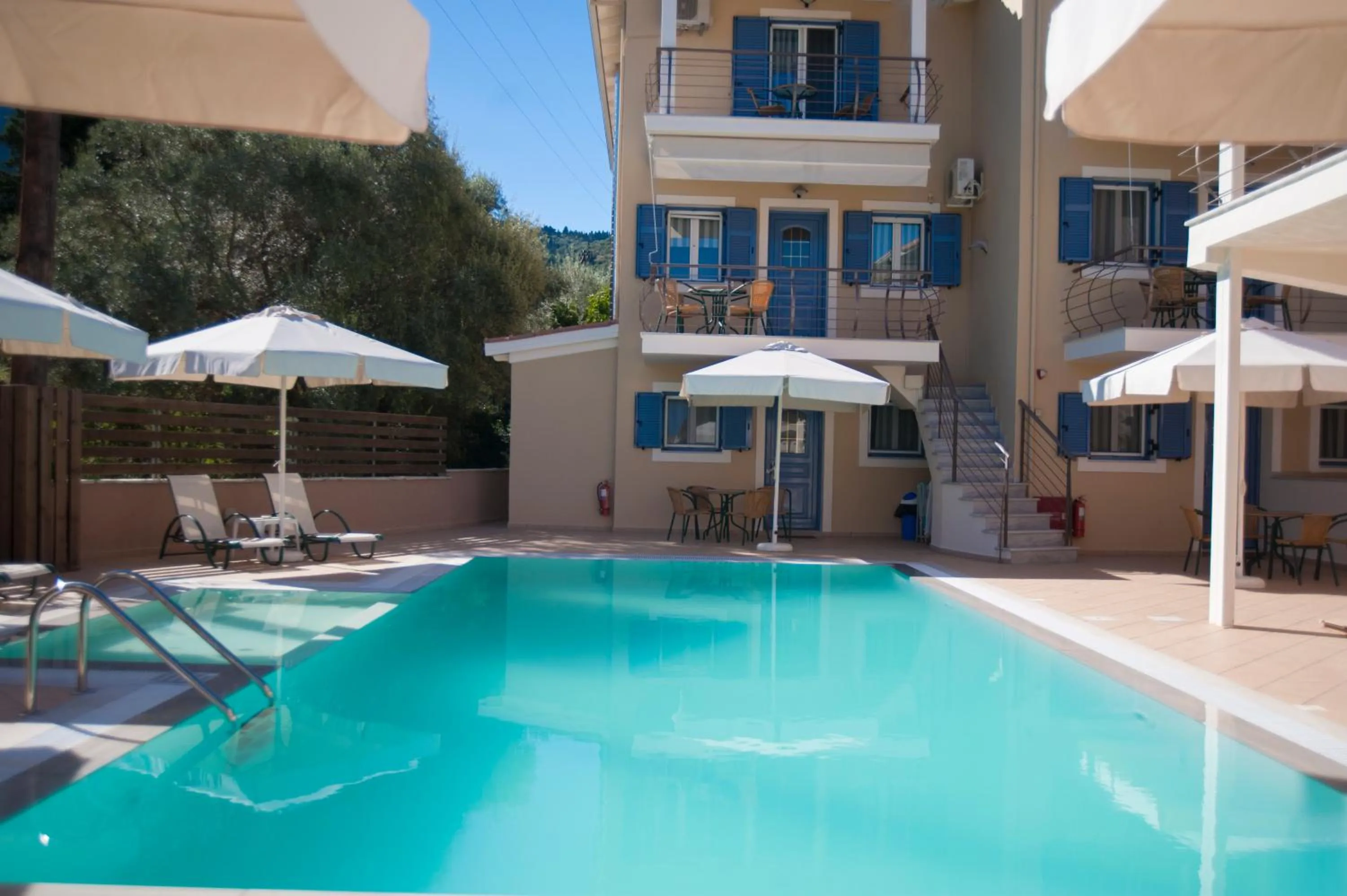Pool view in Villa Theodora