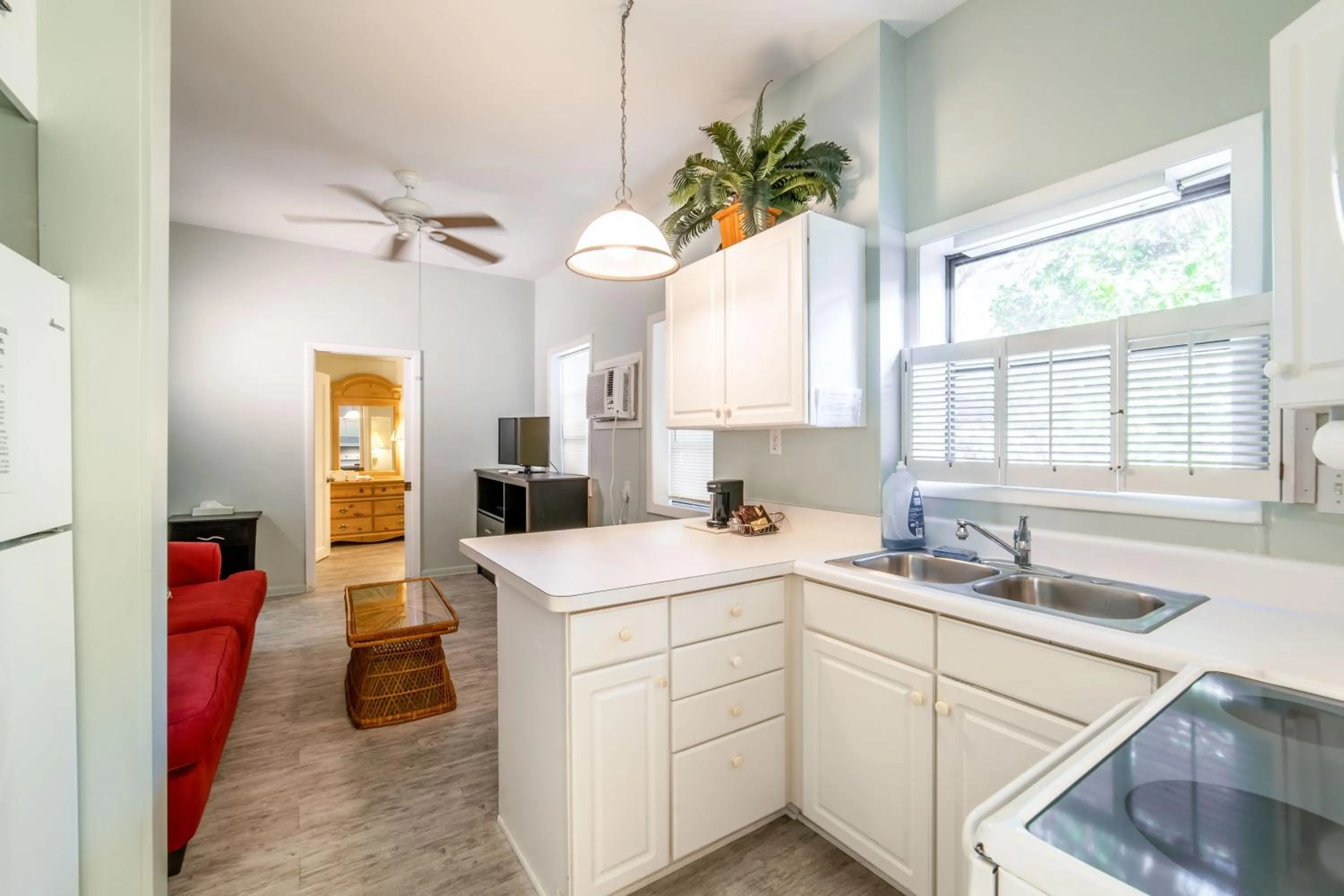Kitchen or kitchenette in The Palmetto Inn