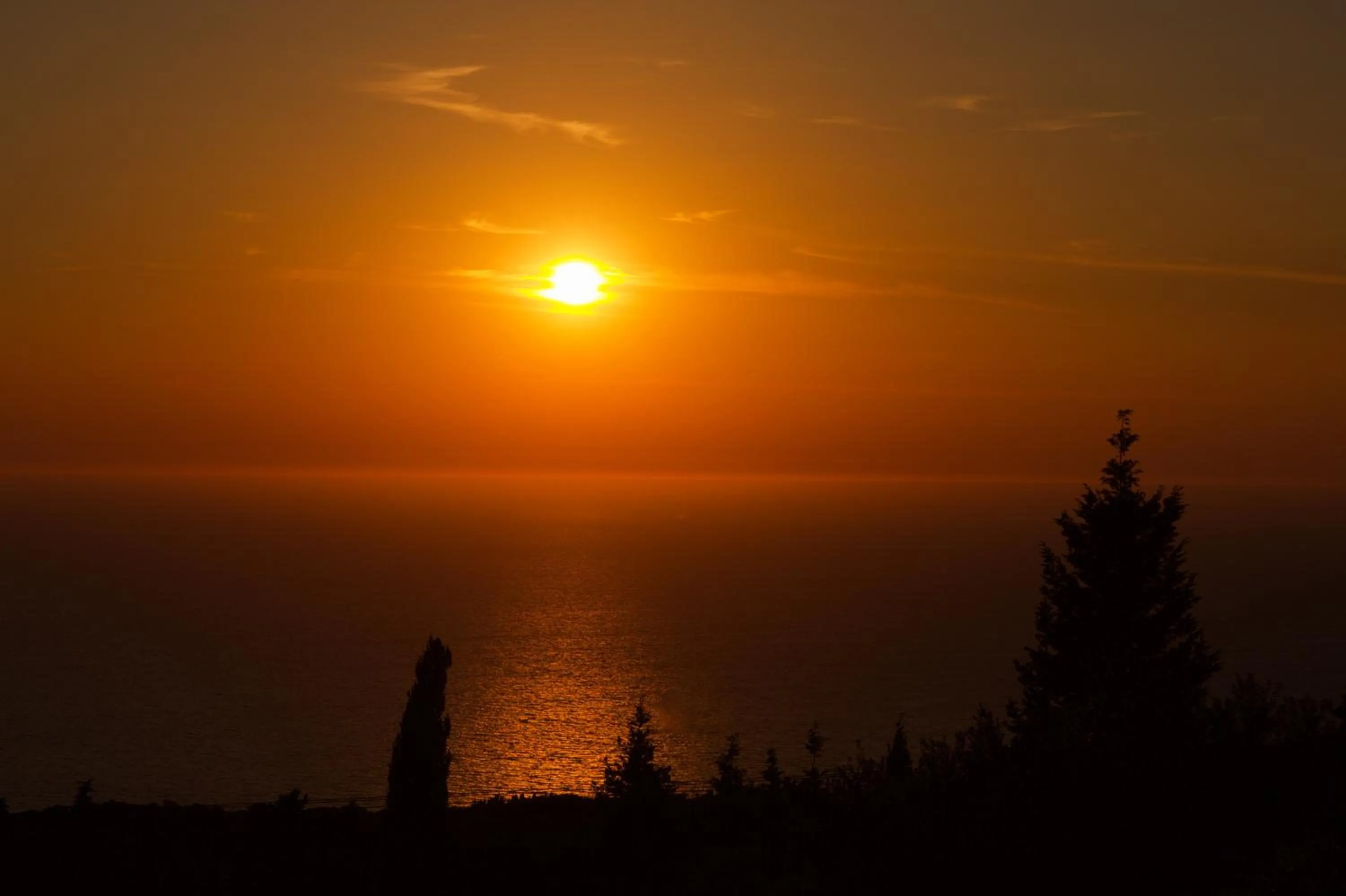 Sea view in Panoramic Sunset