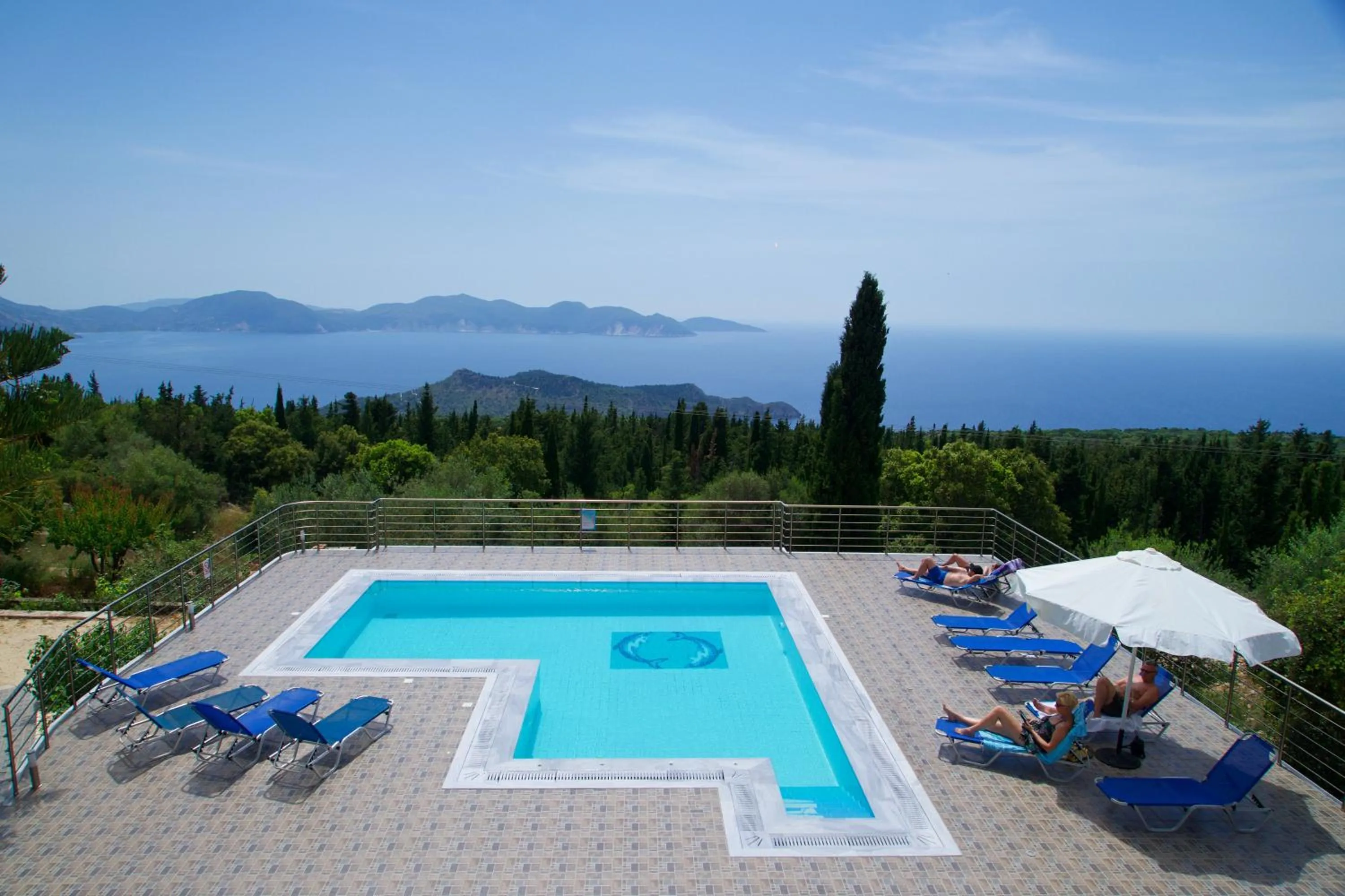 Swimming pool in Panoramic Sunset