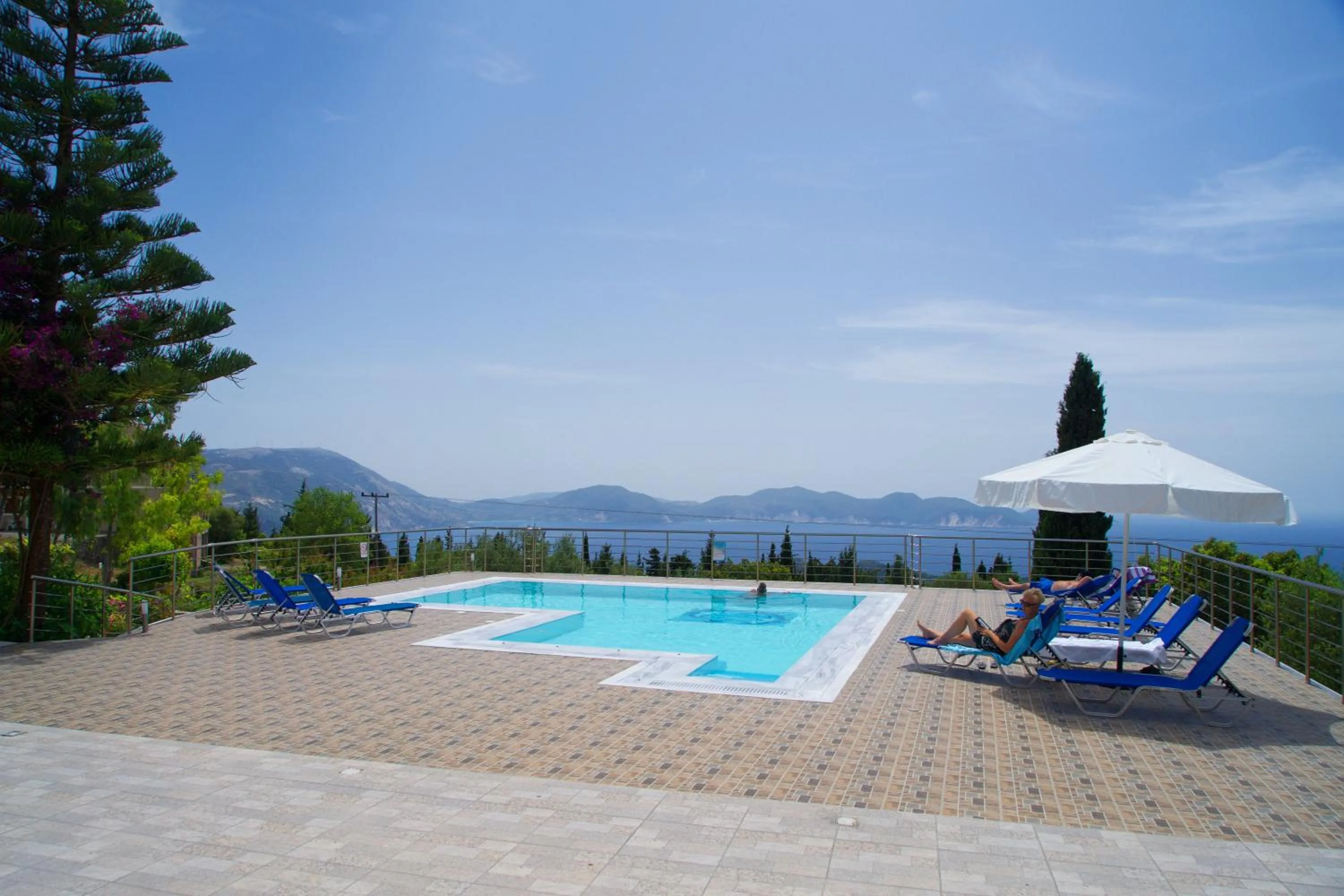 Swimming pool in Panoramic Sunset