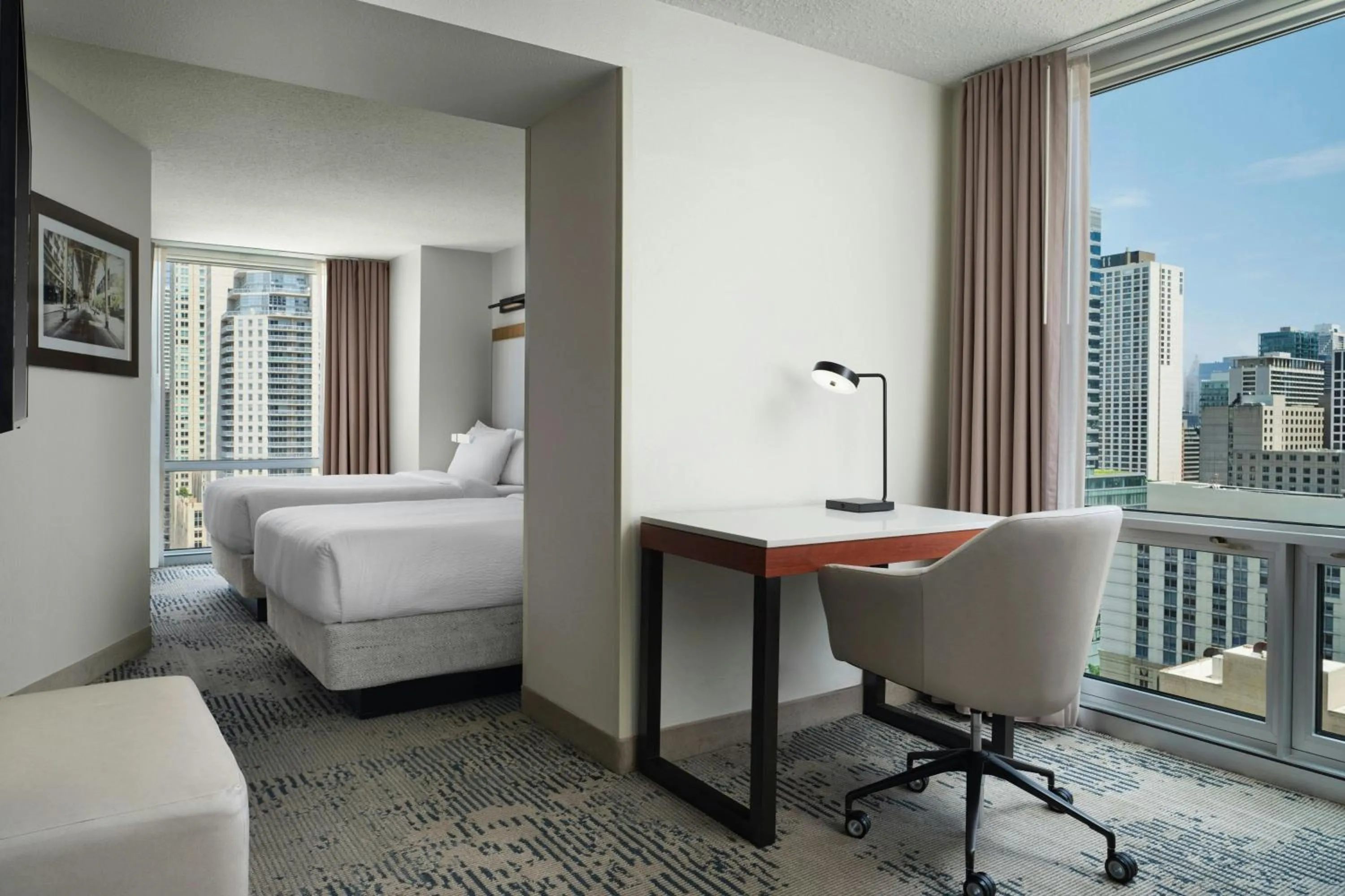 Photo of the whole room, Bed in SpringHill Suites Chicago Downtown/River North