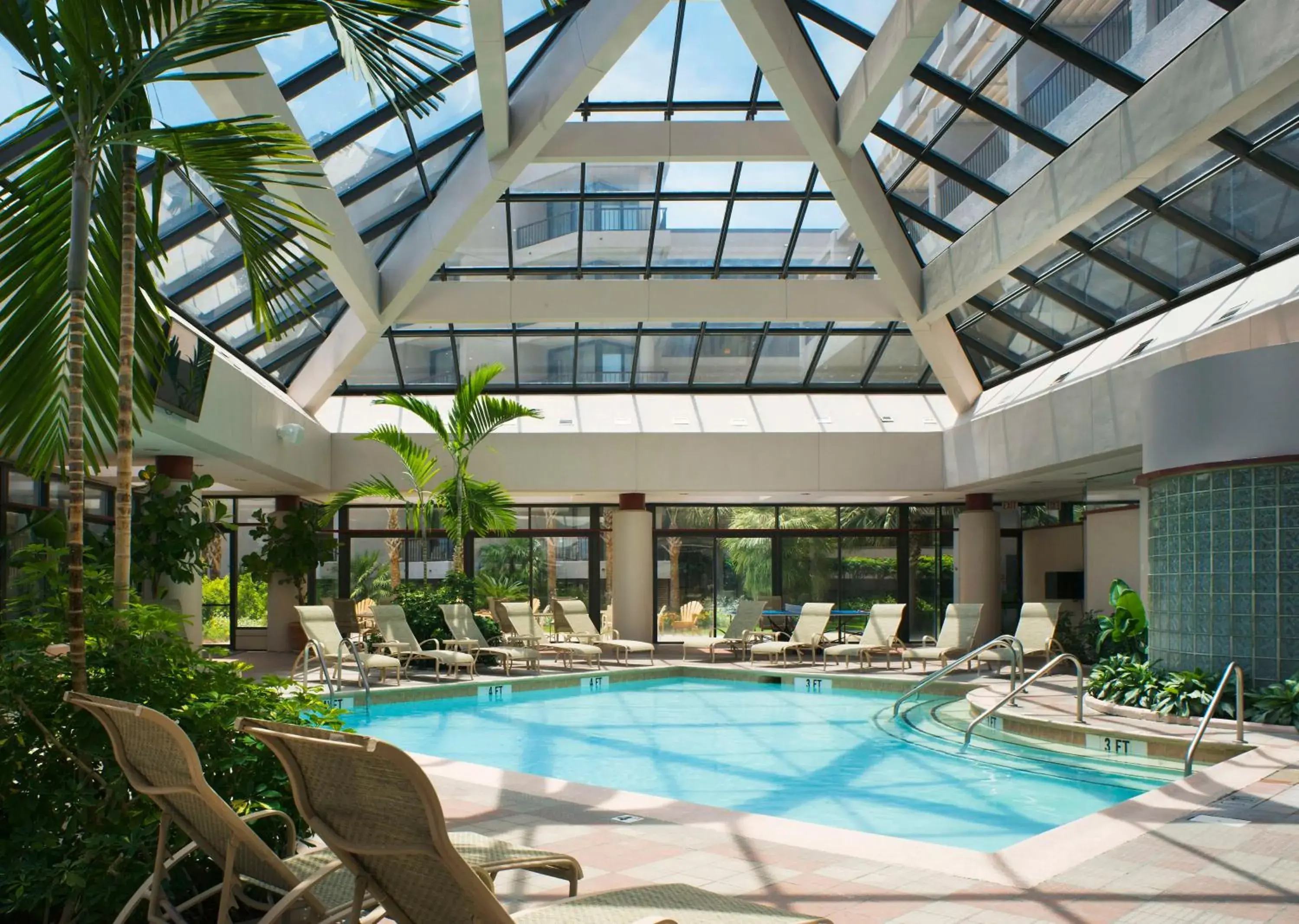 Pool view in Hilton Beachfront Resort & Spa Hilton Head Island Pool view in Hilton Beachfront Resort & Spa Hilton Head Island