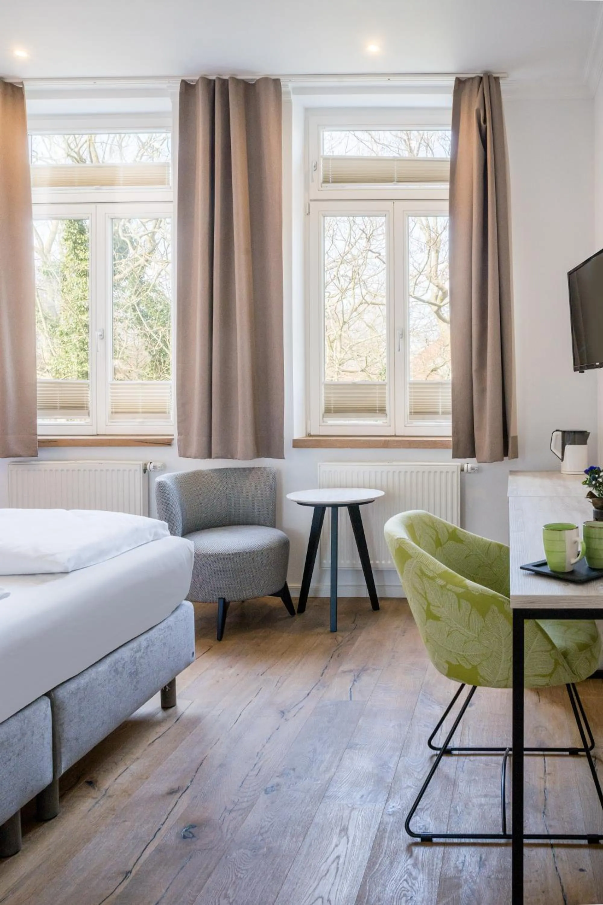 Coffee/tea facilities, Bed in Parkhotel Wangerooge