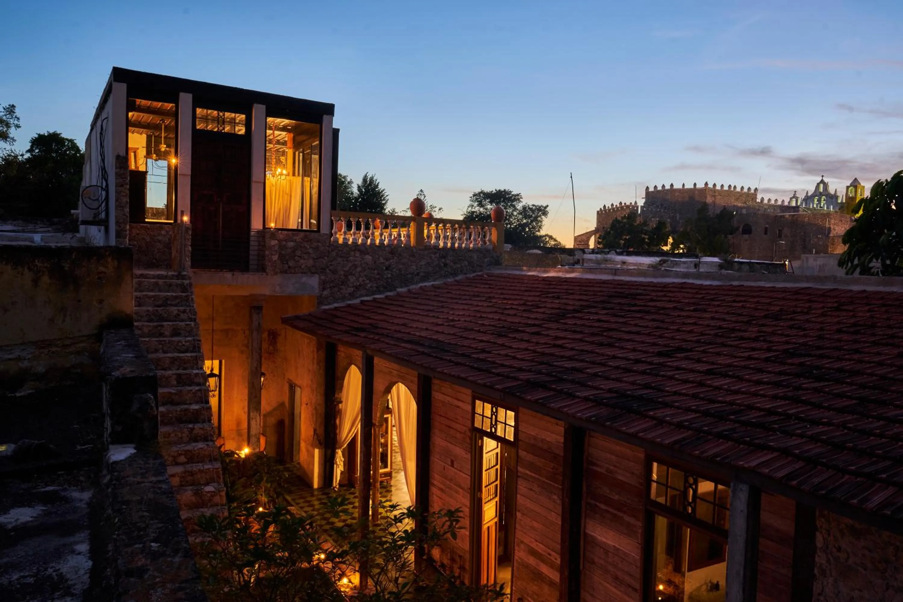 Sunset in Coqui Coqui Casa de los Santos Izamal - THE ONLY ONE SUITE COLLECTION