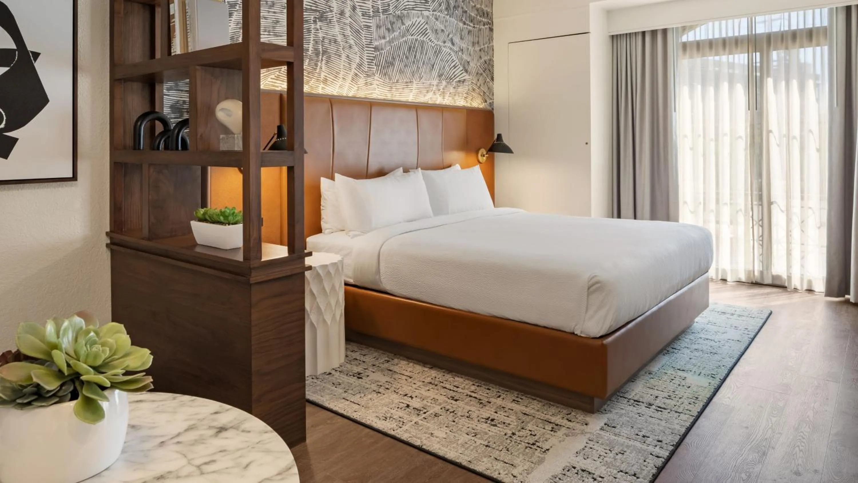 Bed in Burton House, Beverly Hills, A Tribute Portfolio Hotel