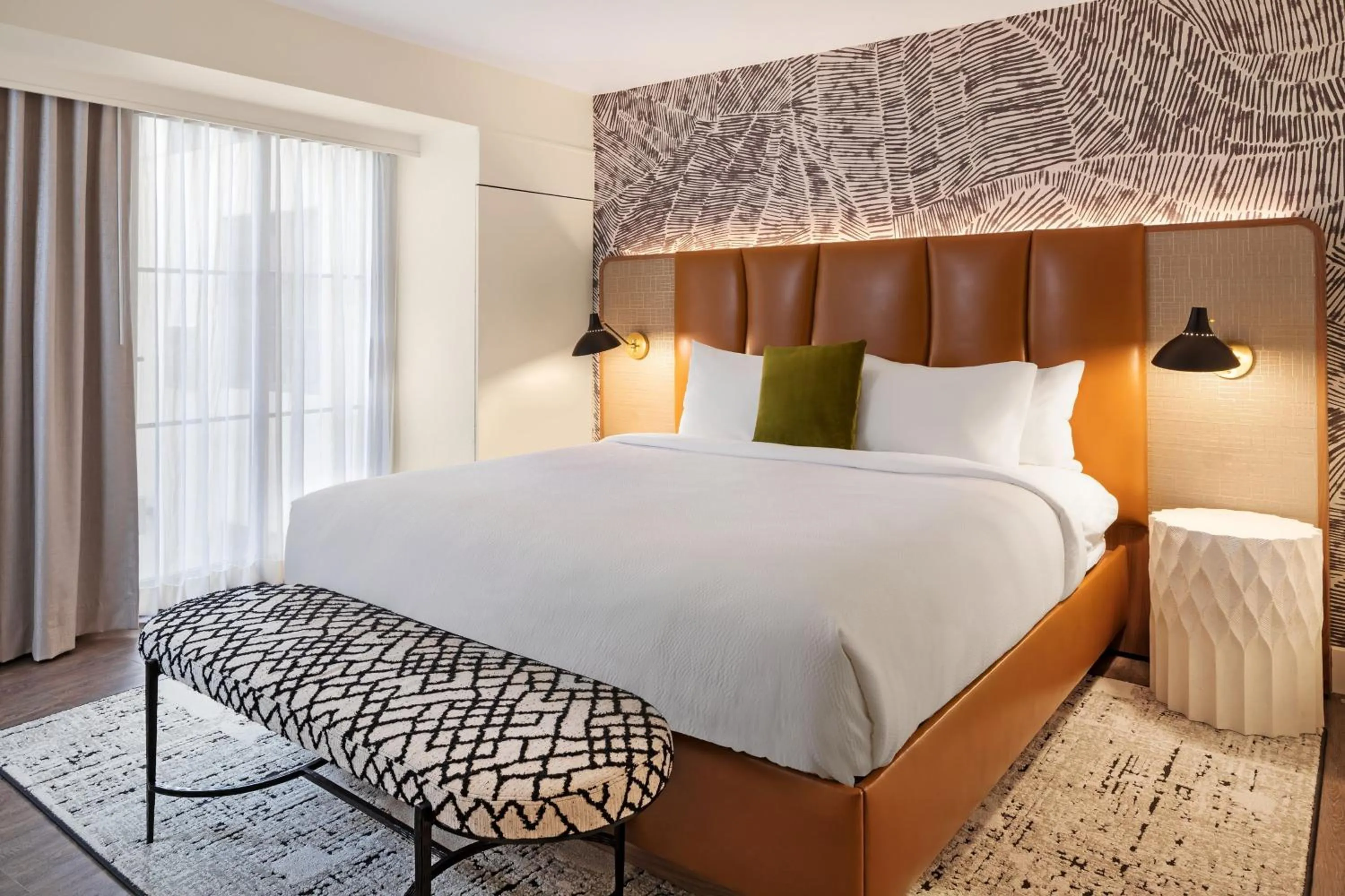 Bedroom, Bed in Burton House, Beverly Hills, A Tribute Portfolio Hotel